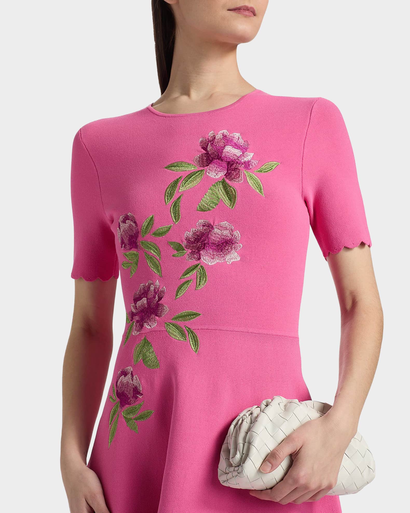 Theia Petunia Knit Midi Dress | Neiman Marcus