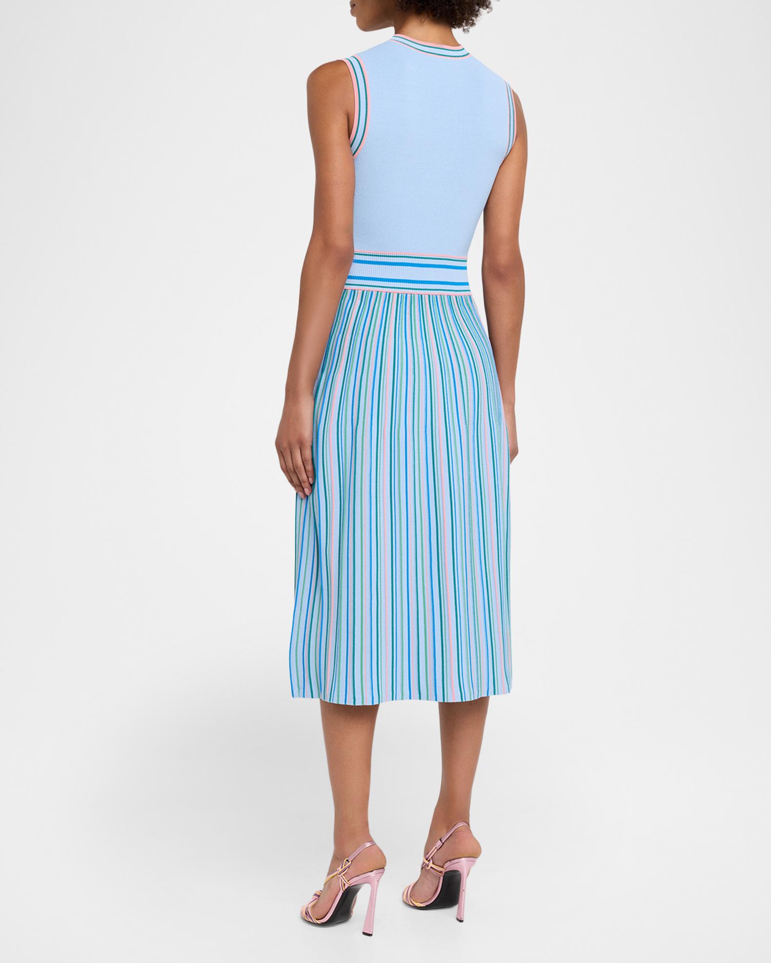 striped knit sleeveless dress Crosby floral cotton