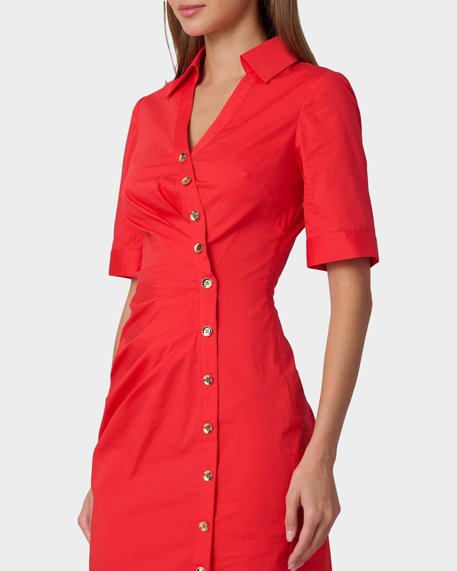white christmas dresses Kelly Stretch Cotton Twill Shirtdress