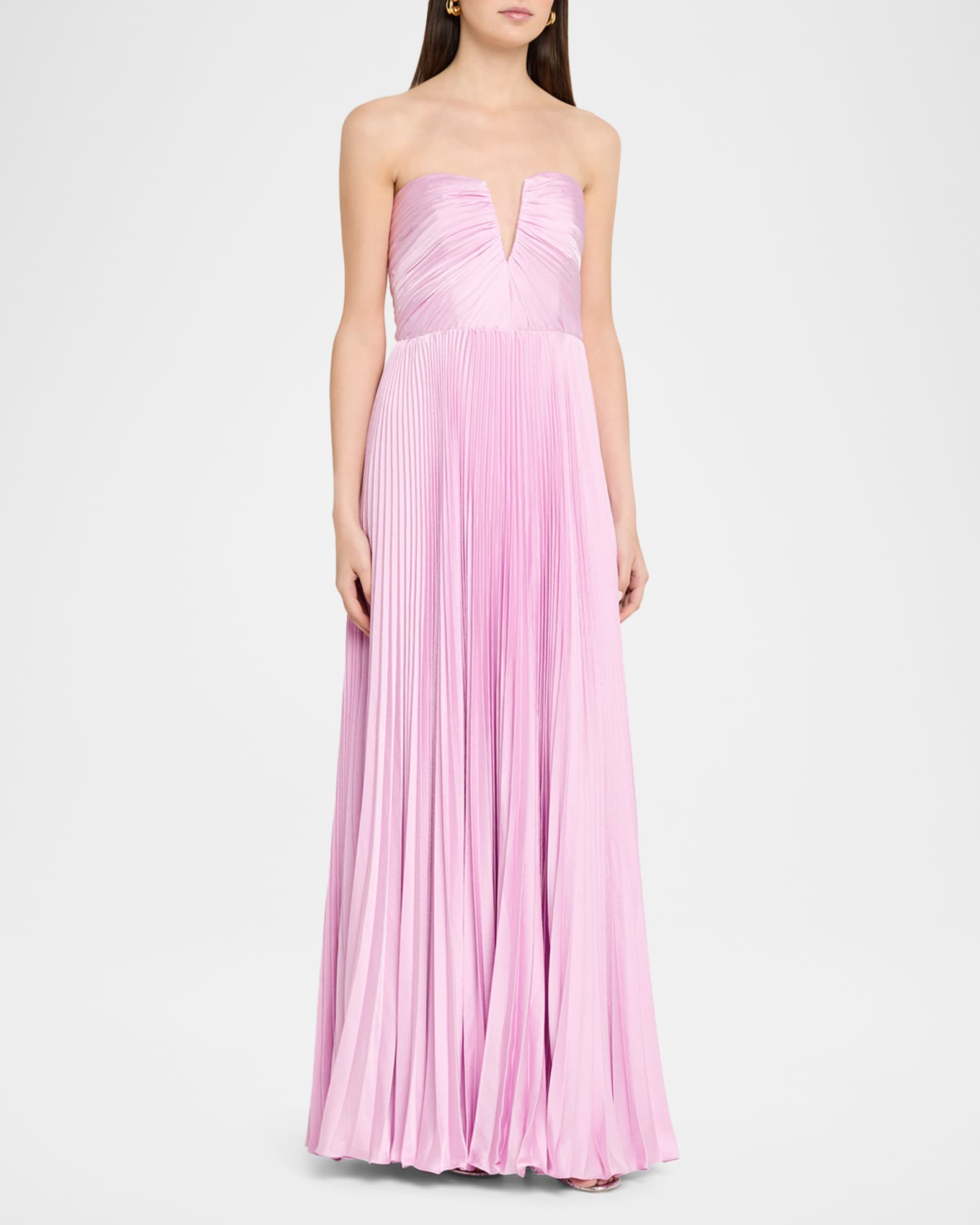 As It May Ella Strapless Pleated A-Line Gown | Neiman Marcus