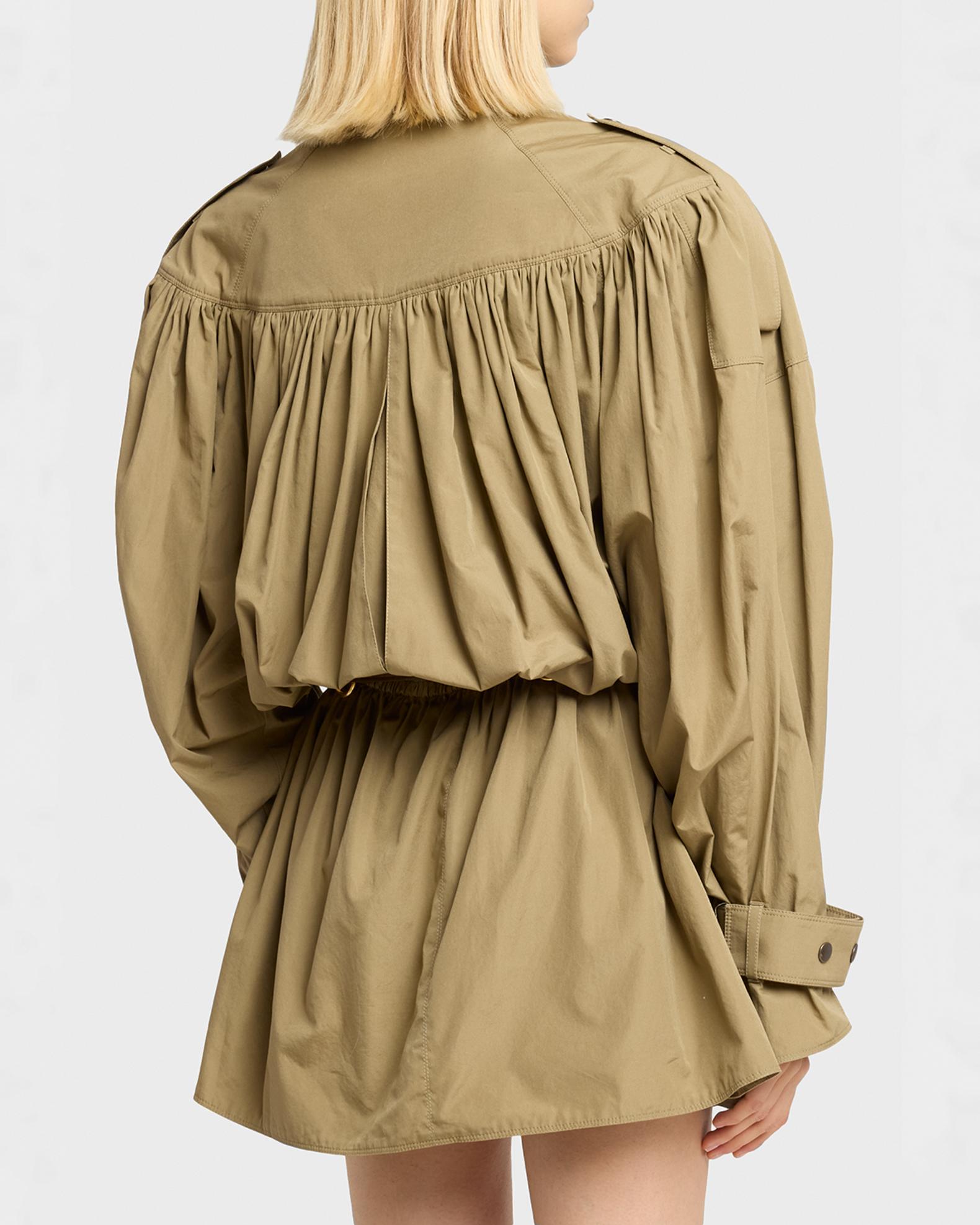 Chloe Gathered Ruffle Short Trench Coat | Neiman Marcus