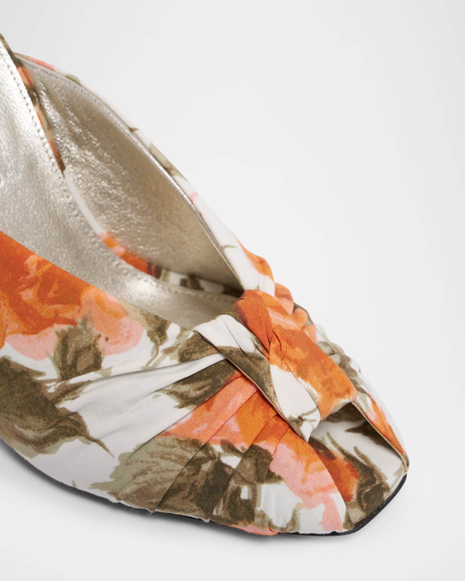 Chloe 95mm Suzie Floral Mules | Neiman Marcus