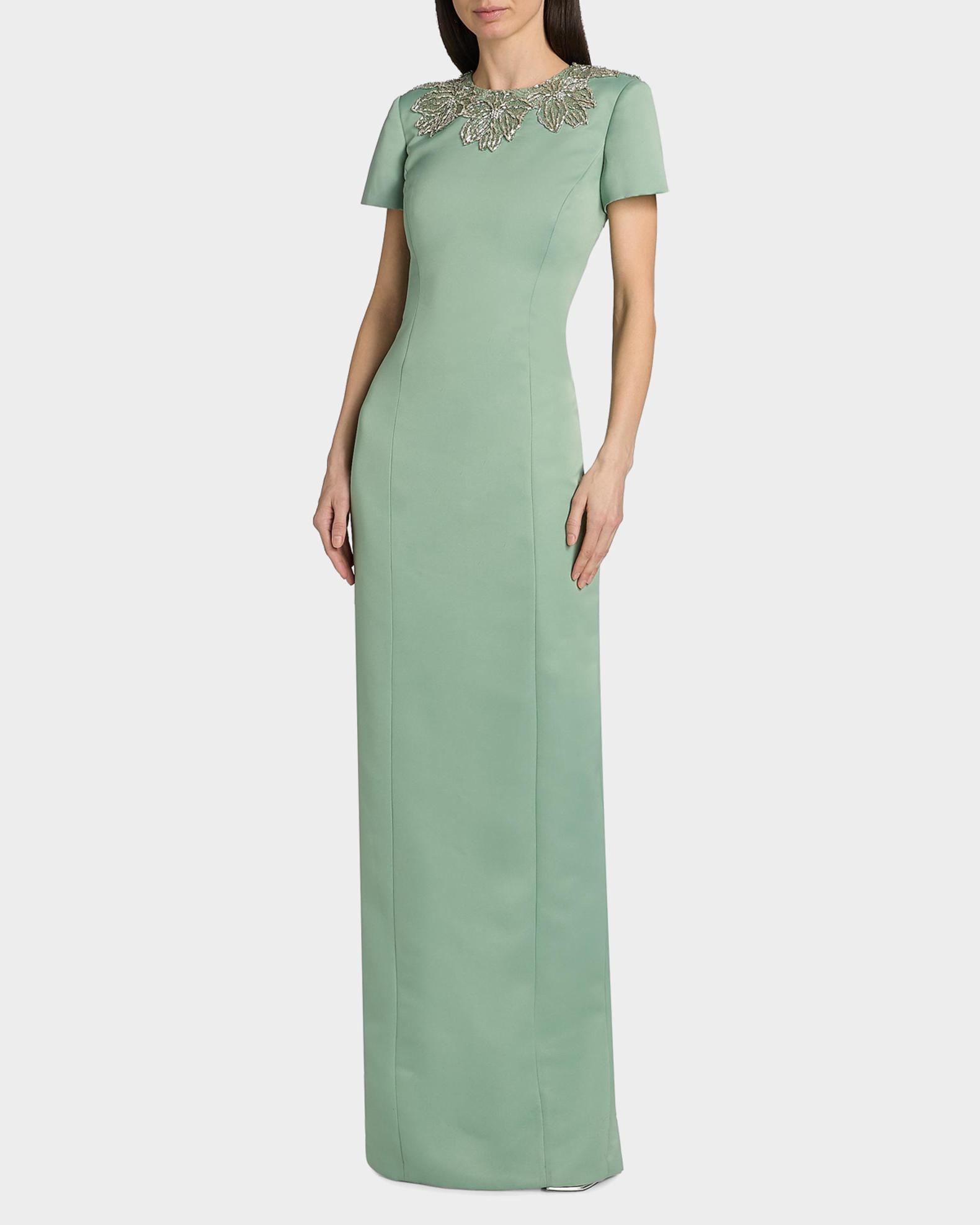 duchess green dress Theia Sorelia Floral Beaded Gown - Whispering Dresser & Chest
