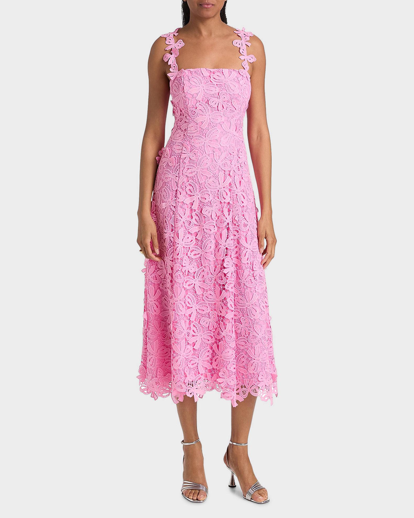 bhldn gabrielle taffeta lace a-line midi dress bhldn Gabrielle taffeta lace a line midi dress in light