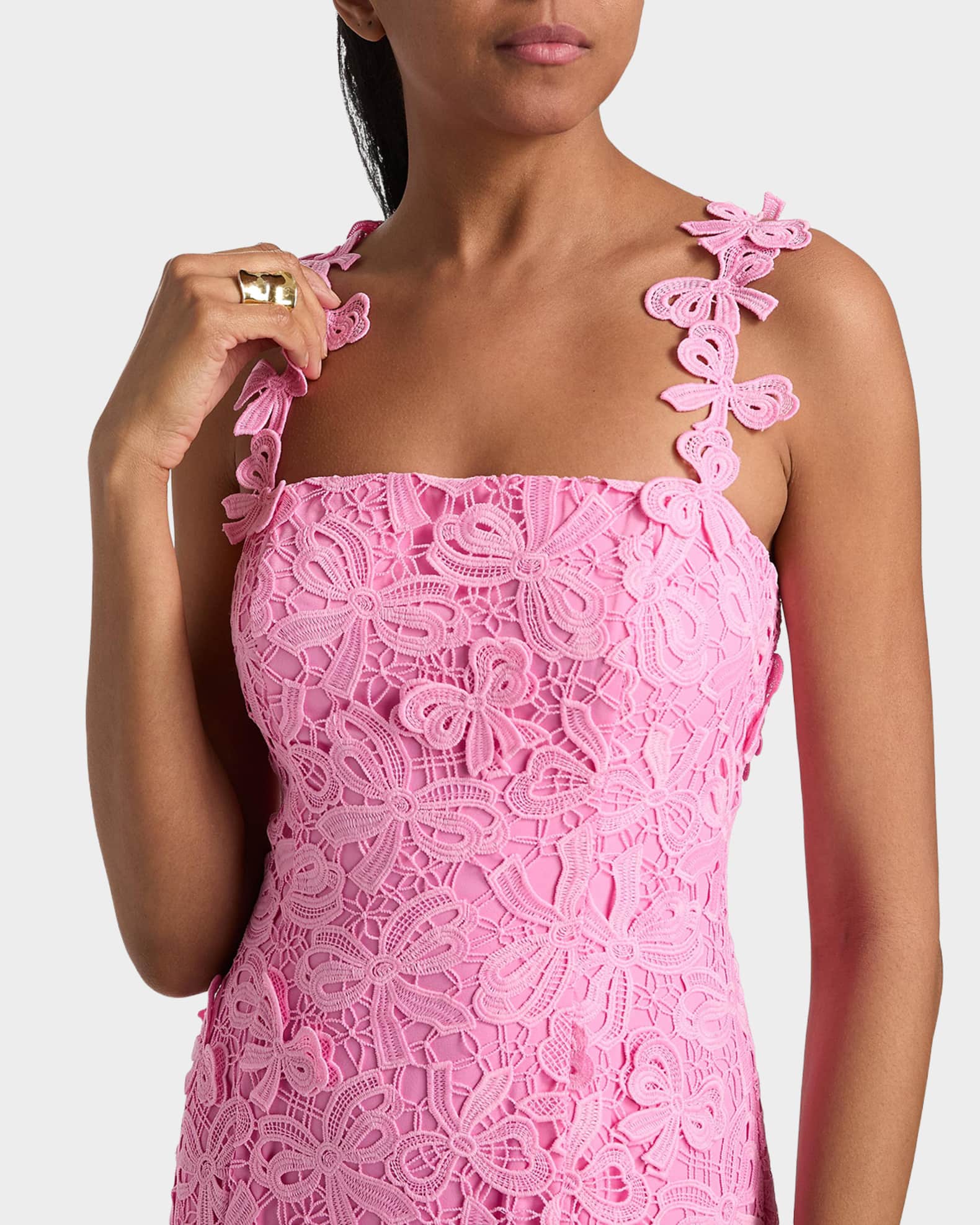 bhldn gabrielle taffeta lace a-line midi dress ROSEE de MATIN TULLE AND TAFFETA MIDI DRESS IN LIGHT PURPLE main image 1