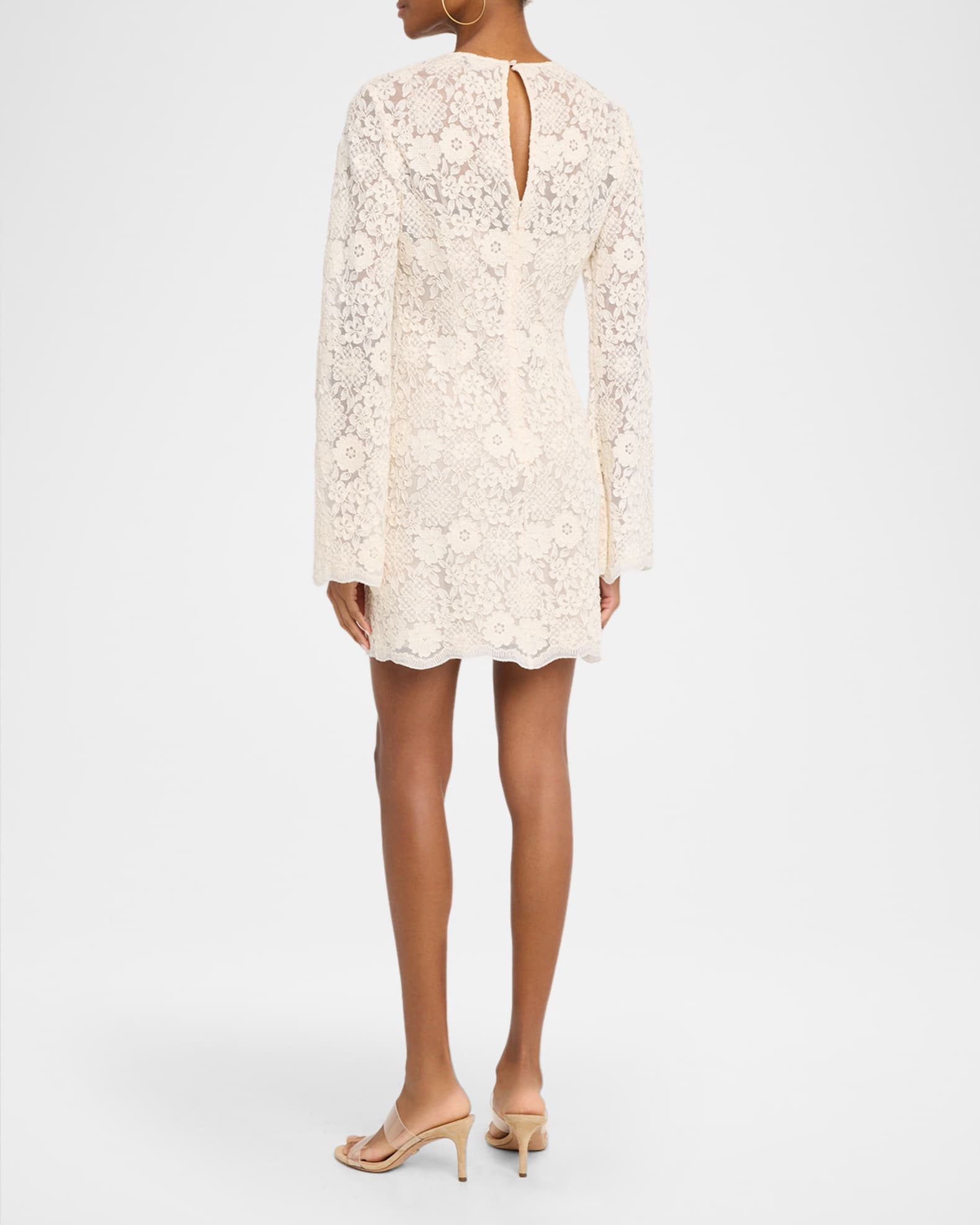 Veronica Beard Teresia Floral Lace A-Line Minidress | Neiman Marcus
