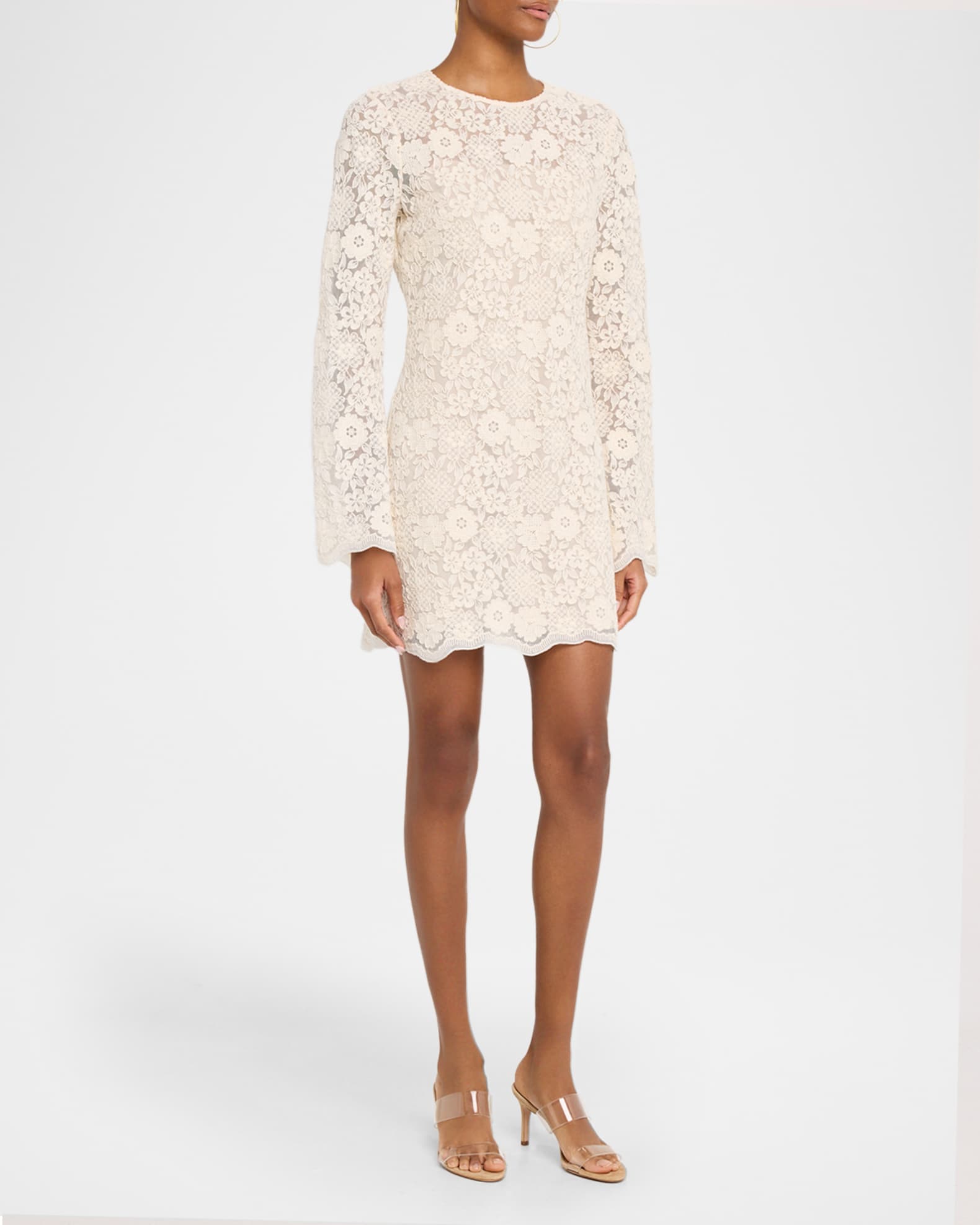 Veronica Beard Teresia Floral Lace A-Line Minidress | Neiman Marcus