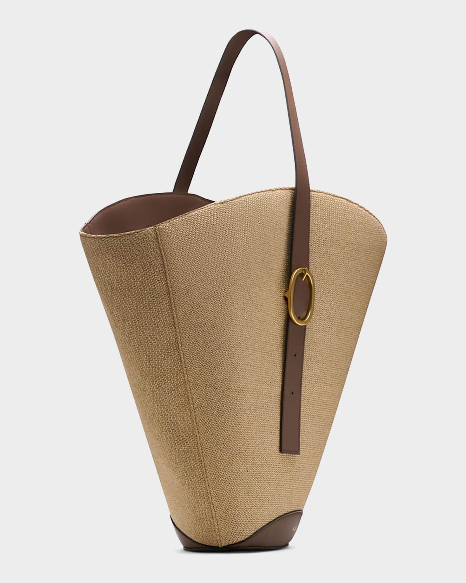 Neous Apehli Raffia-Leather Tote Bag | Neiman Marcus