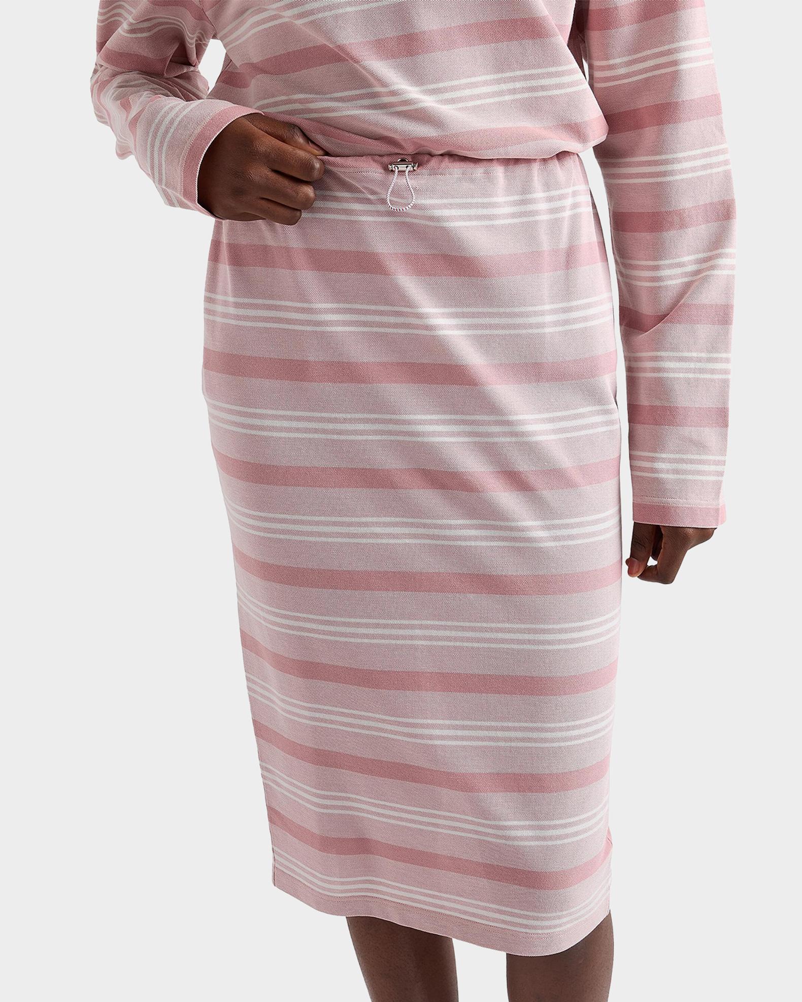 Prada Striped Cotton Pique Midi Pencil Skirt | Neiman Marcus