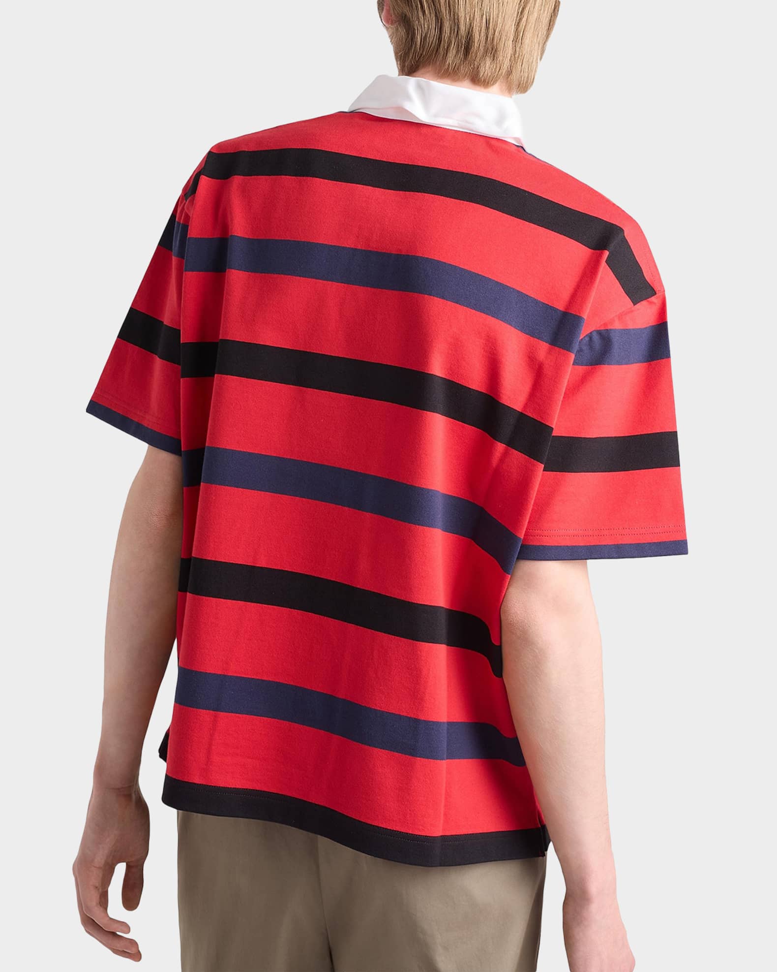 Prada Men's Striped Cotton Polo Shirt | Neiman Marcus