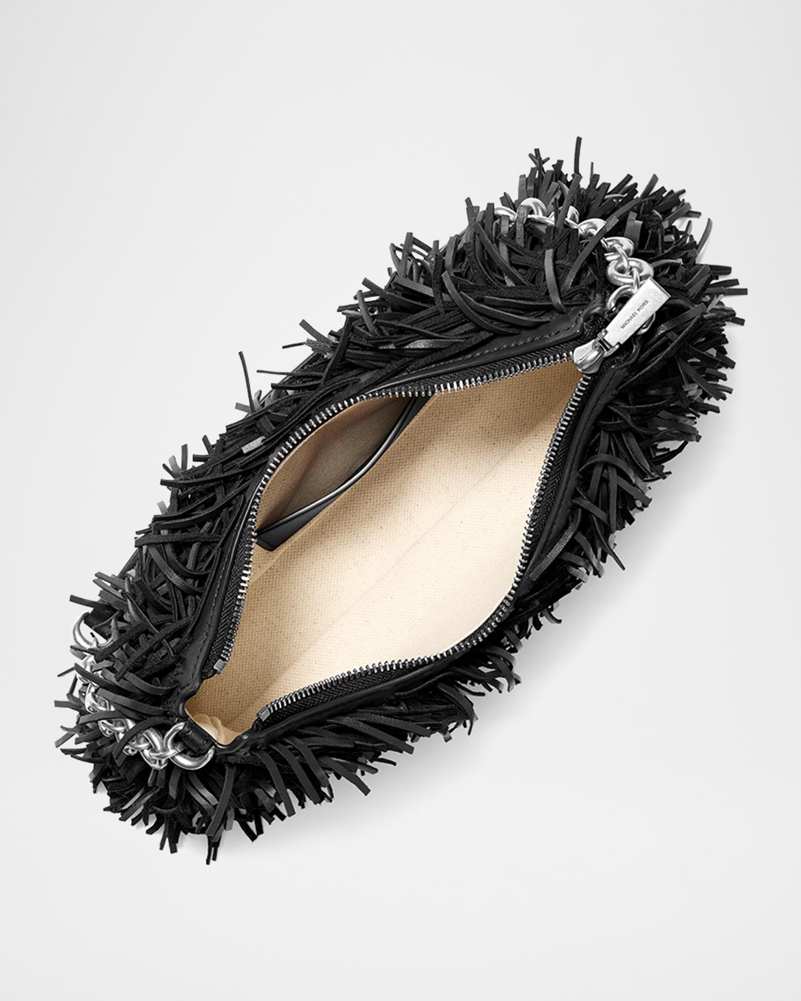 【値下げ】Cittta Acre Michael Young ブラック MICHAEL Michael Kors Nolita Medium Fringed Leather Pochette