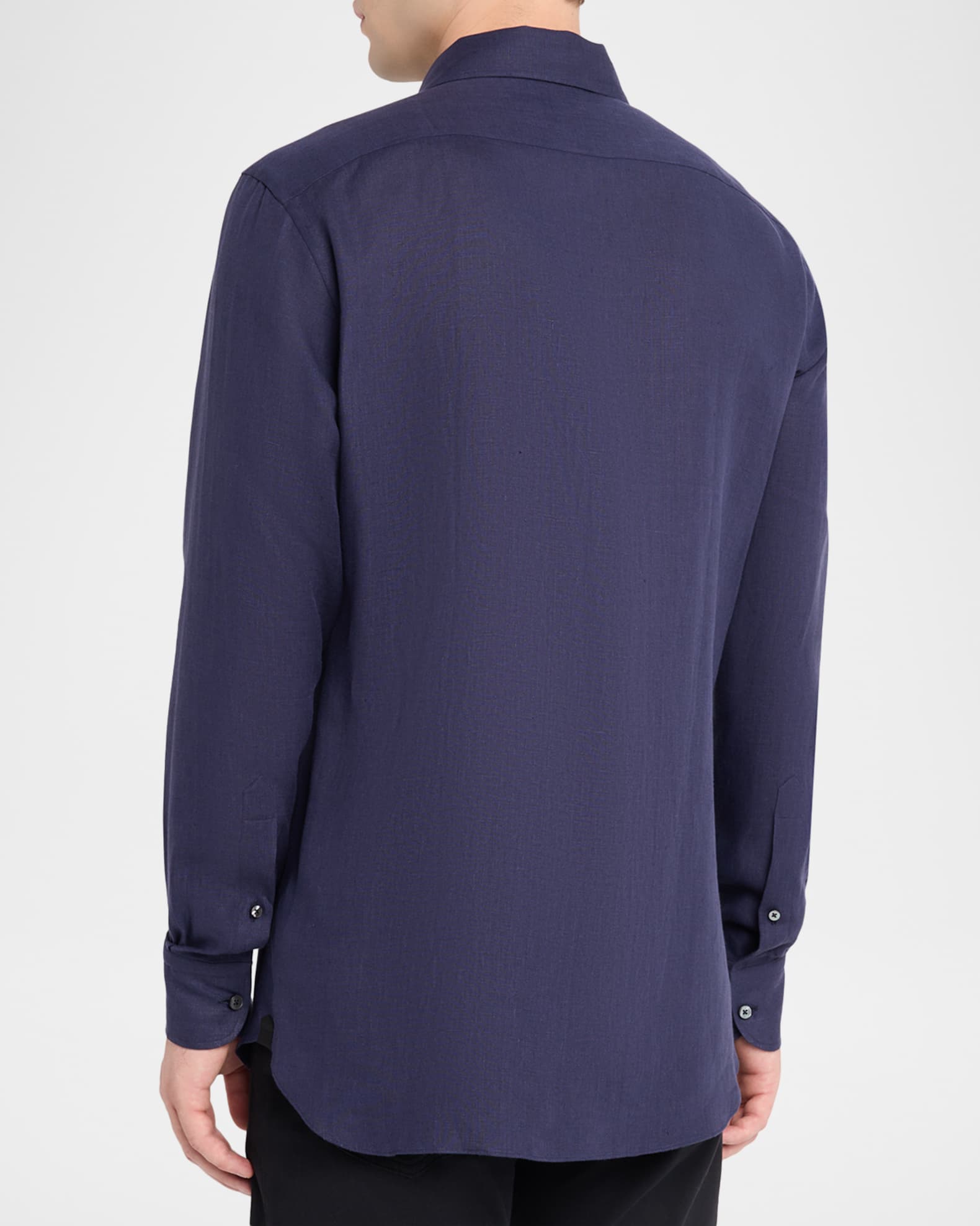 ZEGNA Men's Oasi Lino Linen Button-Down Shirt | Neiman Marcus