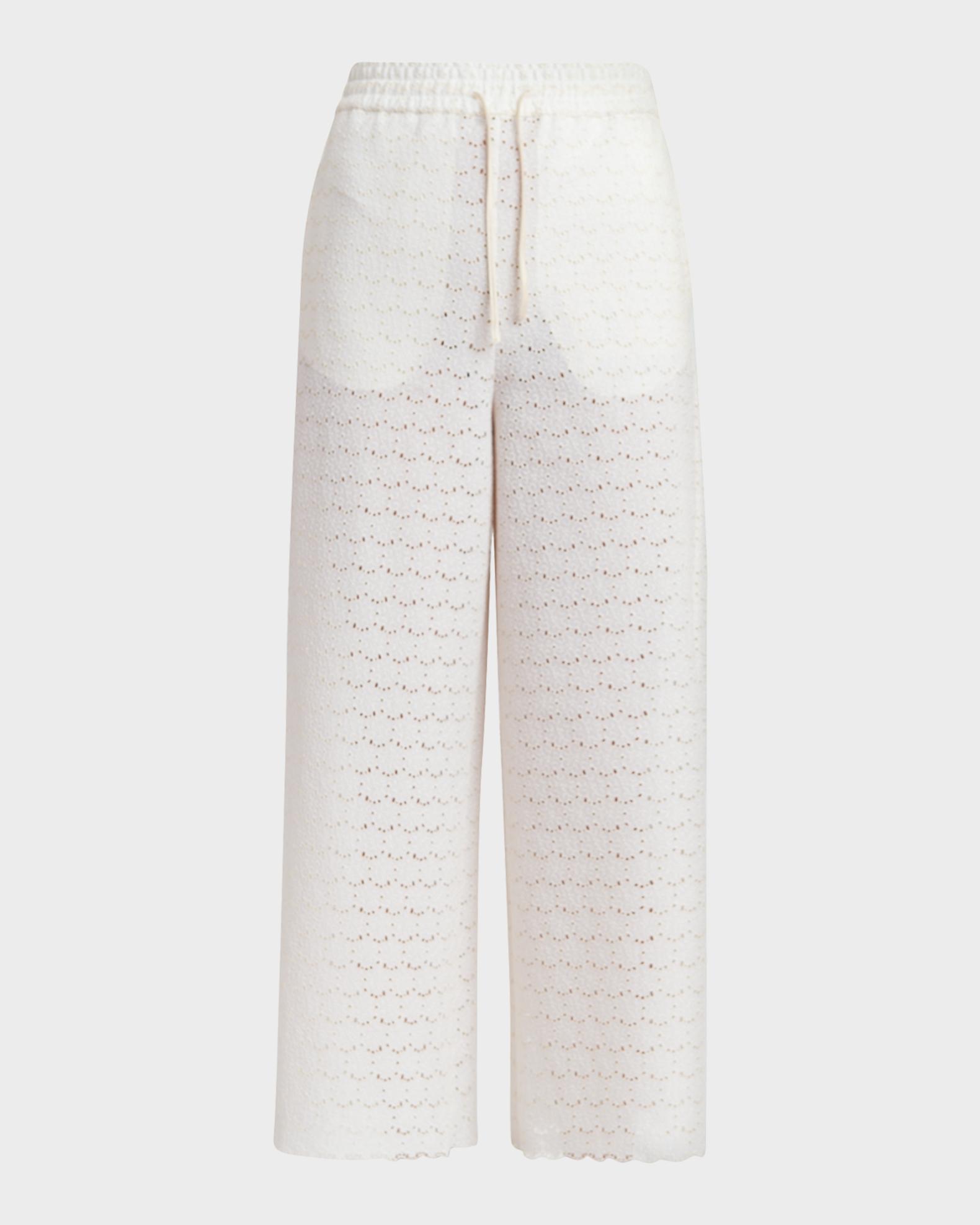 Valentino Garavani Embroidered Eyelet Cotton Drawstring Pants | Neiman ...
