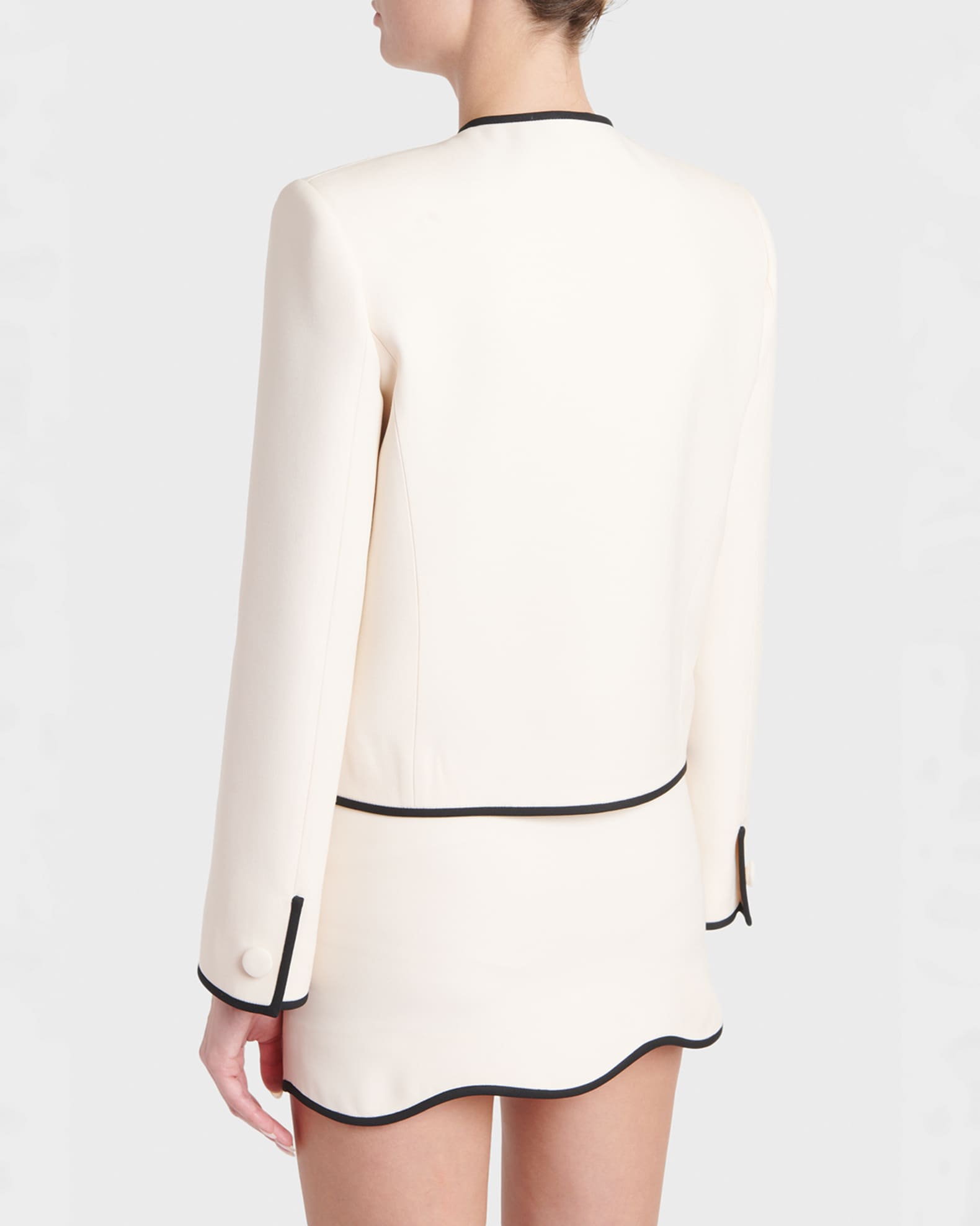Valentino Garavani Virgin Wool Scallop Jacket | Neiman Marcus