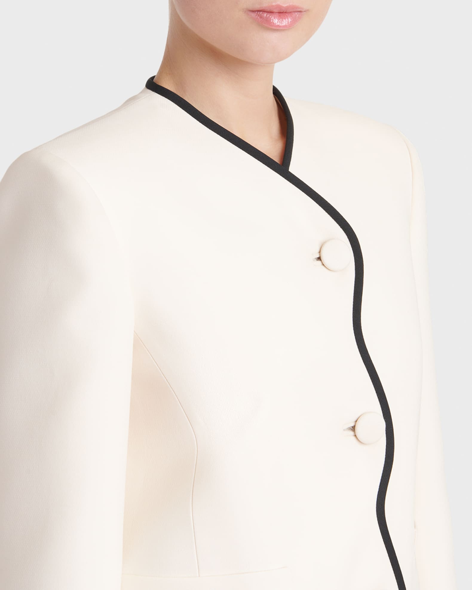 Valentino Garavani Virgin Wool Scallop Jacket | Neiman Marcus