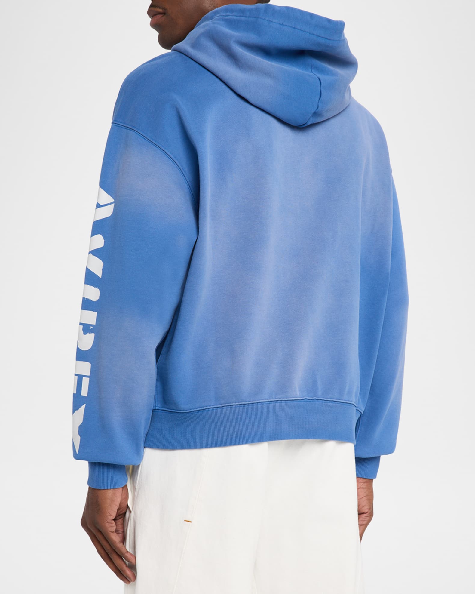 AVIREX Men's Distress Icon Patch Washed Full-Zip Hoodie | Neiman