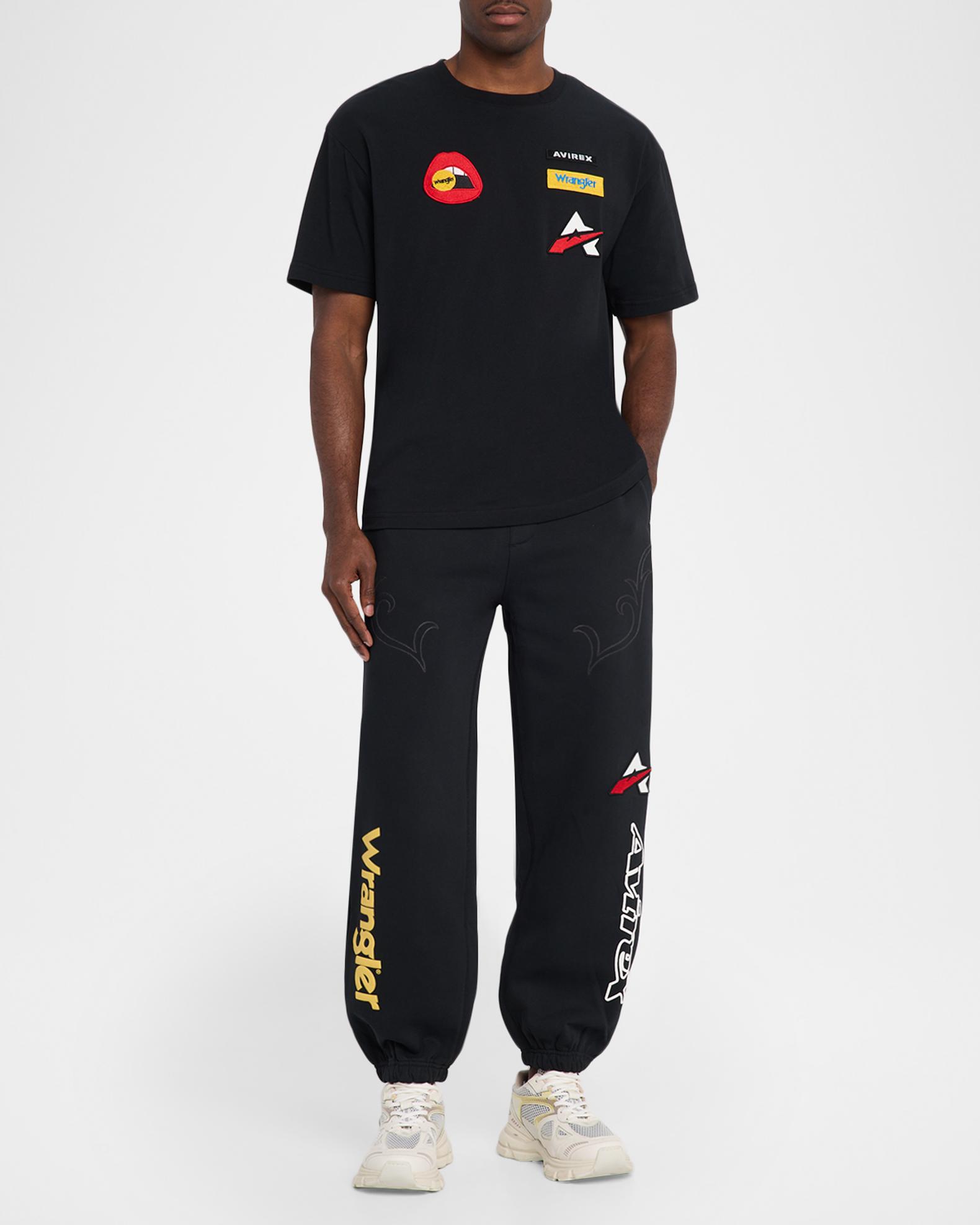 AVIREX x Wrangle Men's Multi-Patch Crewneck T-Shirt | Neiman Marcus