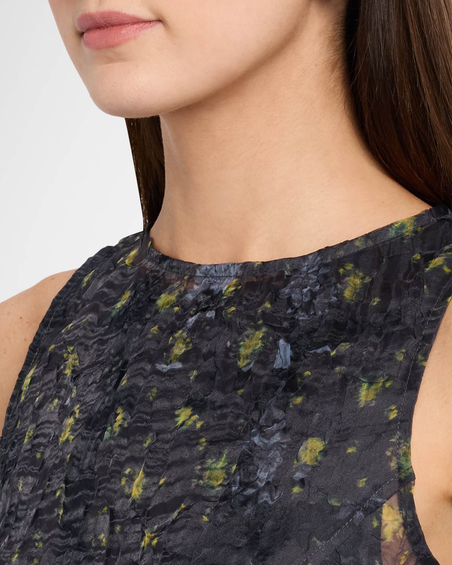 Ganni Shibori Organza Dress | Neiman Marcus