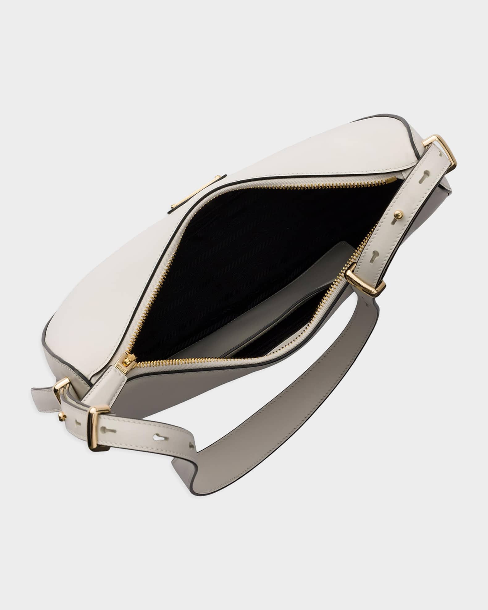 Prada Arque Small Leather Shoulder Bag | Neiman Marcus