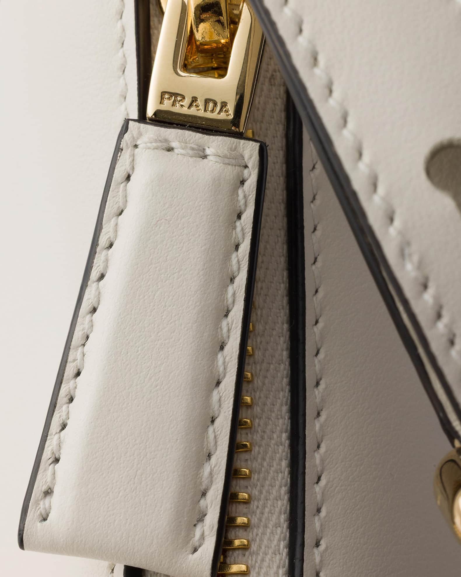 Prada Arque Small Leather Shoulder Bag | Neiman Marcus