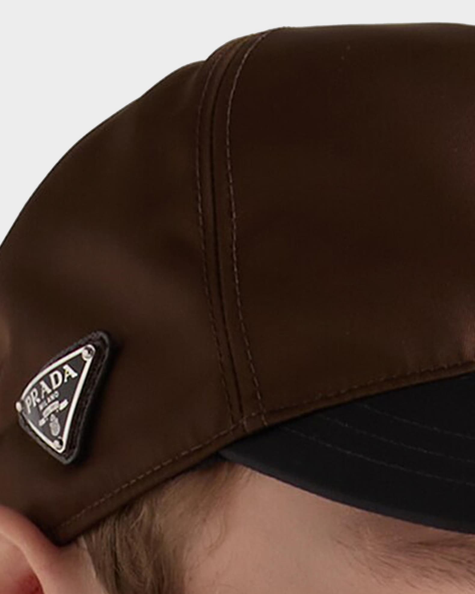 Prada Two-Tone Re-Nylon Baseball Cap | Neiman Marcus