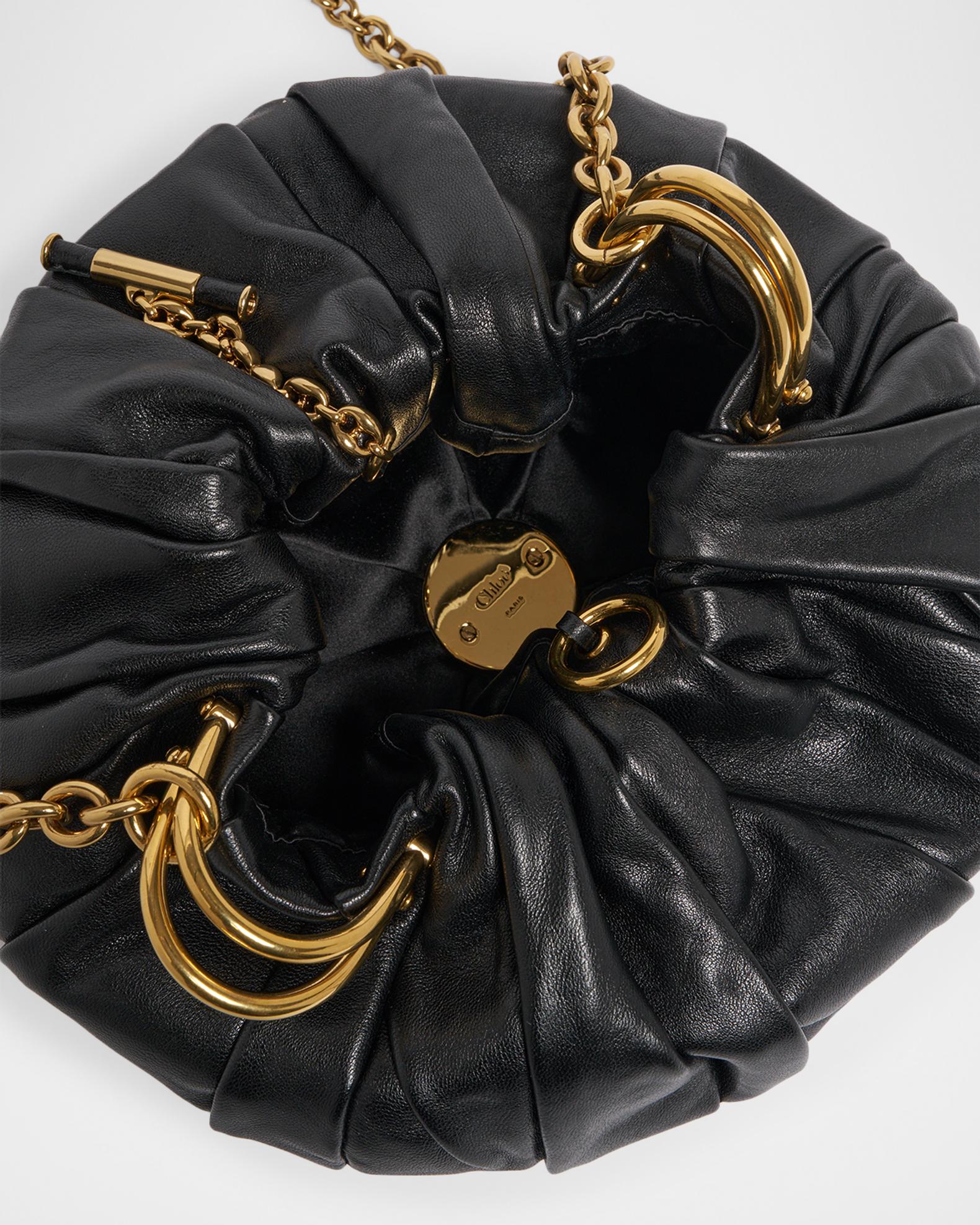 Chloe Plisse Gathered Leather Shoulder Bag | Neiman Marcus