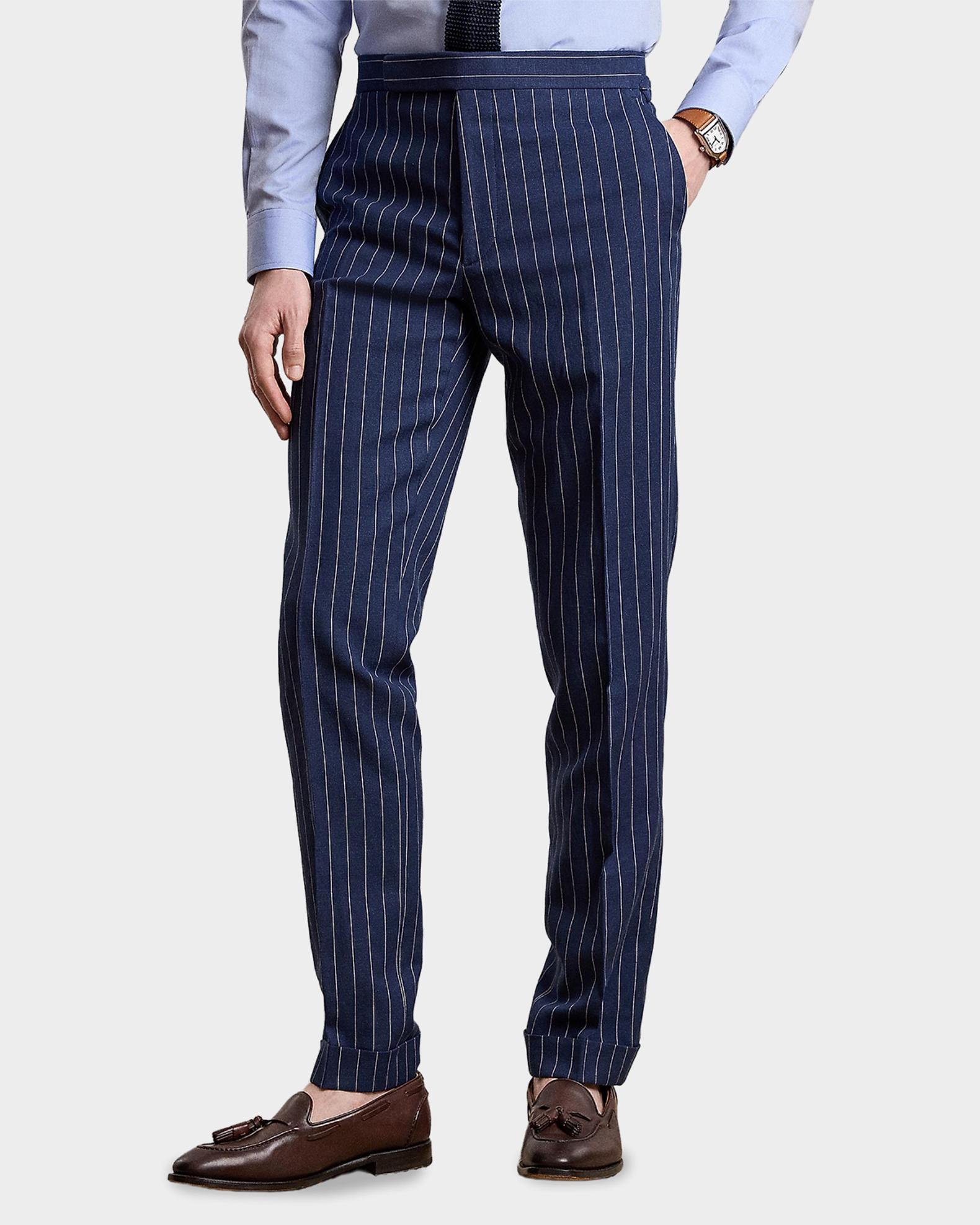 Polo Ralph Lauren Men's Pinstripe Classic Fit Flat-Front Trousers
