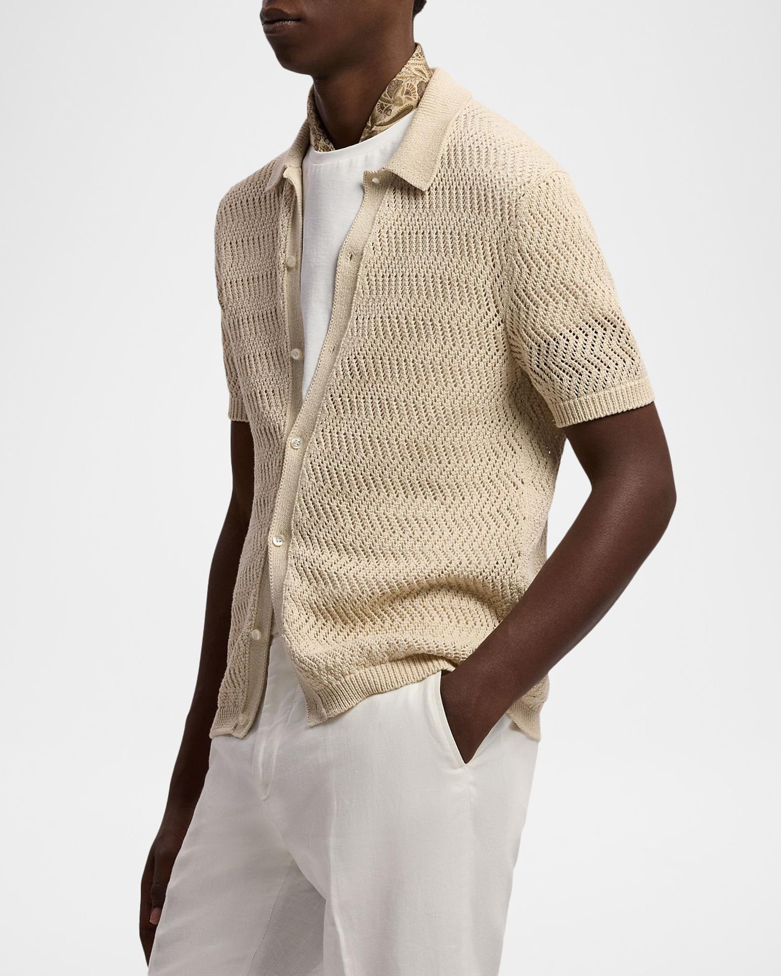 Ralph Lauren Purple Label Men's Textured Cotton Short-Sleeve Cardigan ...