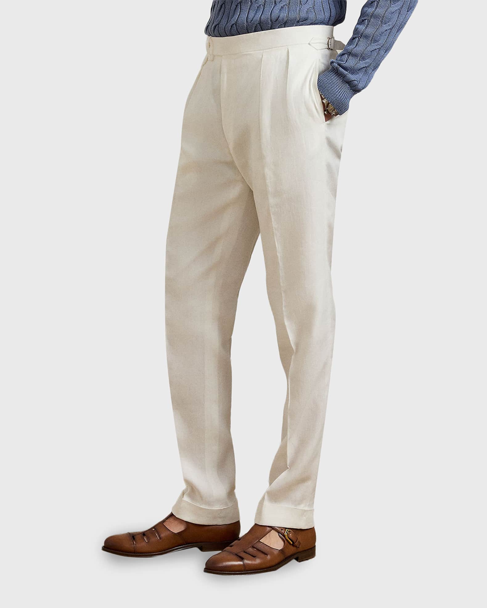 Ralph Lauren Purple Label Gregory Hand-Tailored Linen Trouser