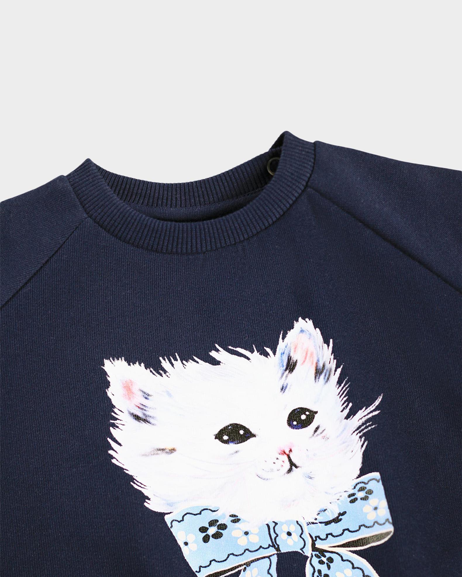 Molo Girl's Disc Fancy Kitty Cotton Sweatshirt, Size 6M-2 | Neiman Marcus