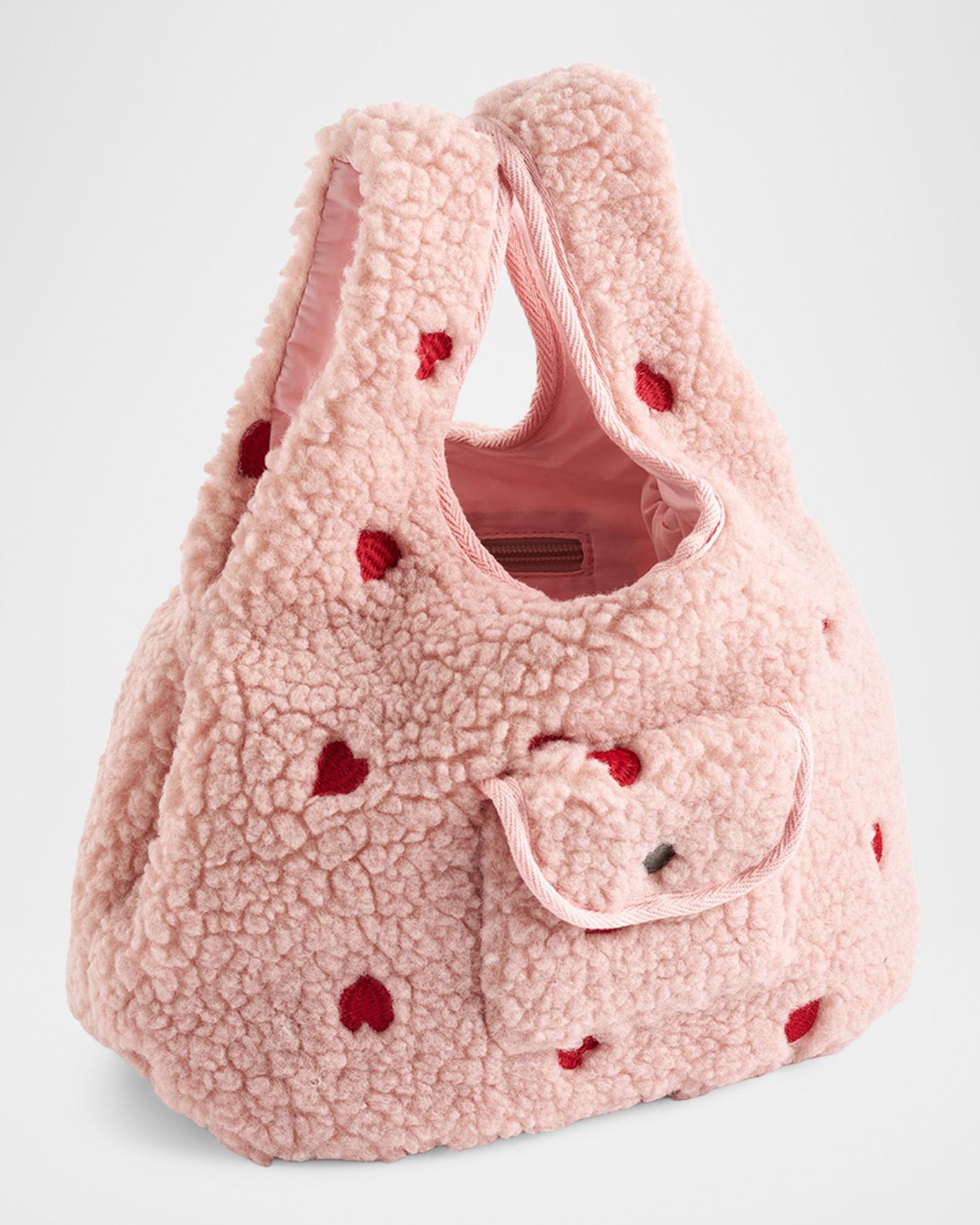 Molo Girl's Jolie Heart-Embroidered Tote Bag | Neiman Marcus