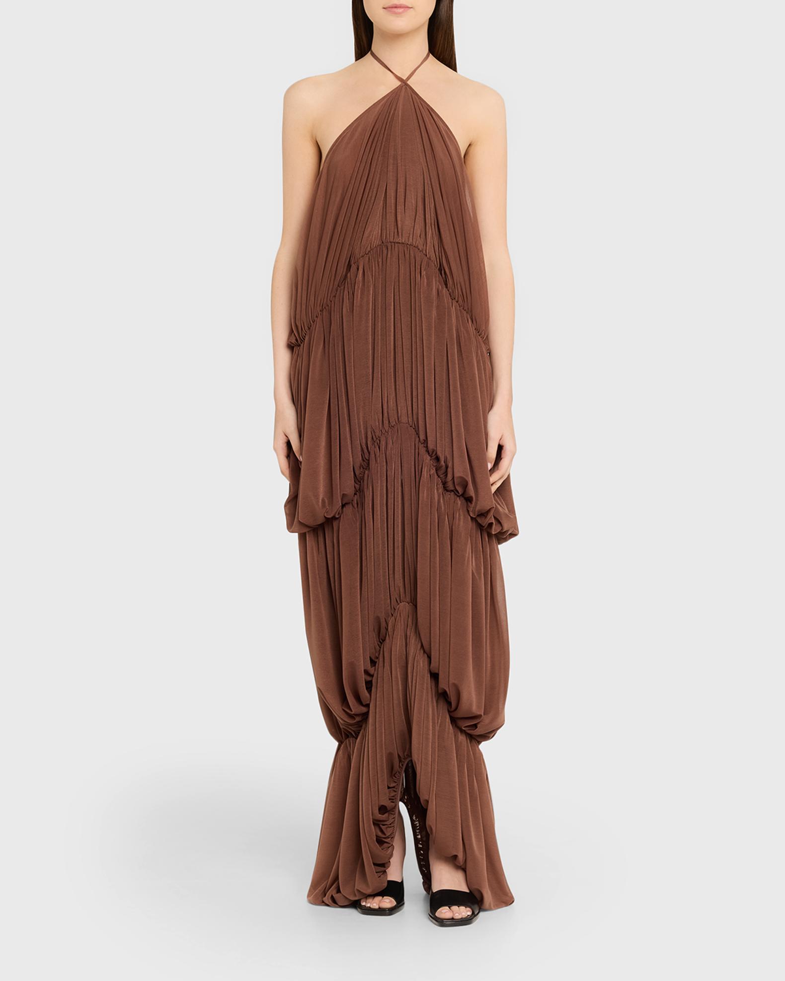 ronny kobo halter dress Bia Draped Column Maxi Bia dress