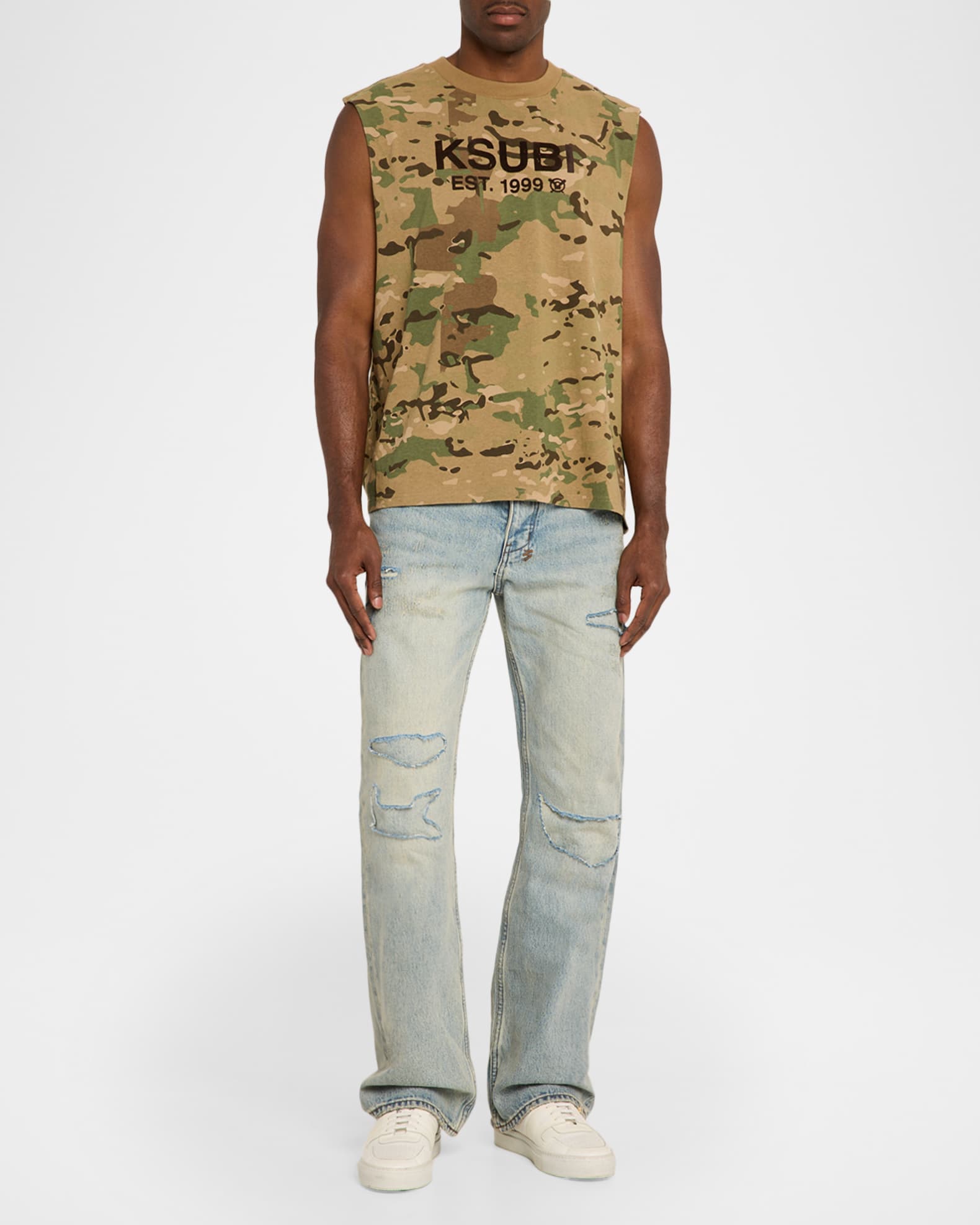 ロクじー Ksubi Men's Toro Seattle Distressed Bootcut Jeans | Neiman Marcus