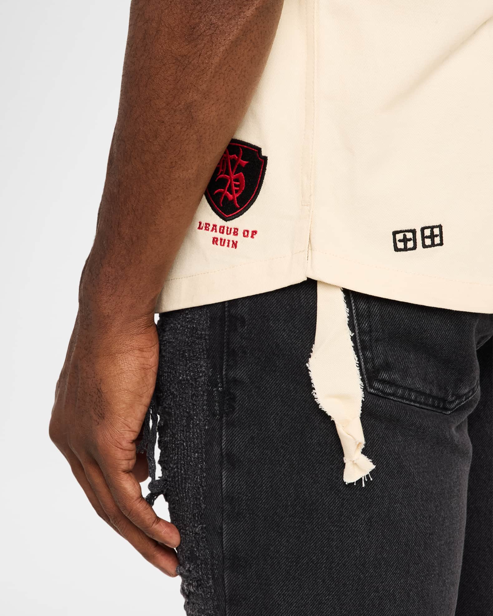 Ksubi Men's Kball Embroidered Twill Baseball Jersey | Neiman Marcus