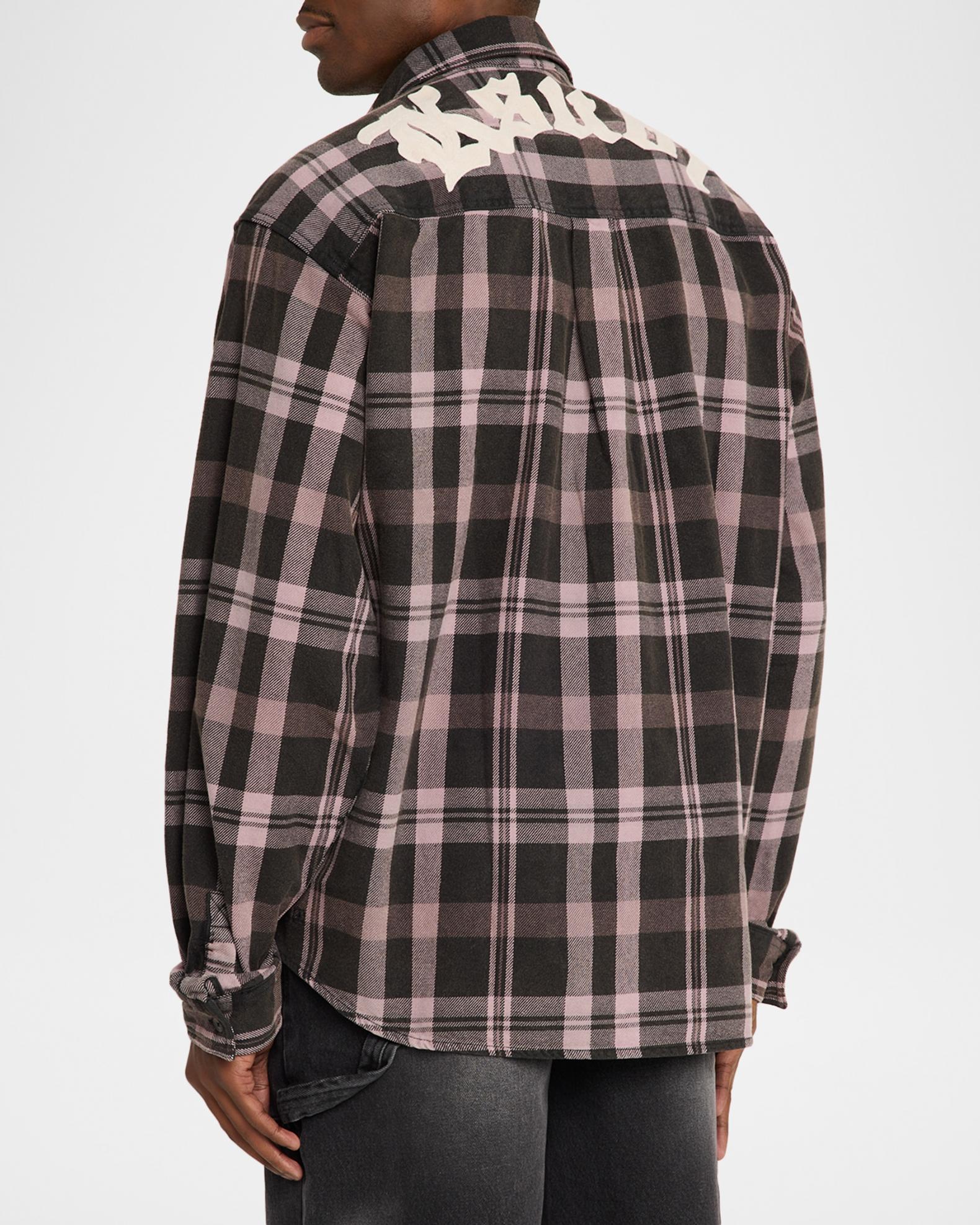 Ksubi Men's Vulture Double-Pocket Logo Flannel Shirt | Neiman Marcus