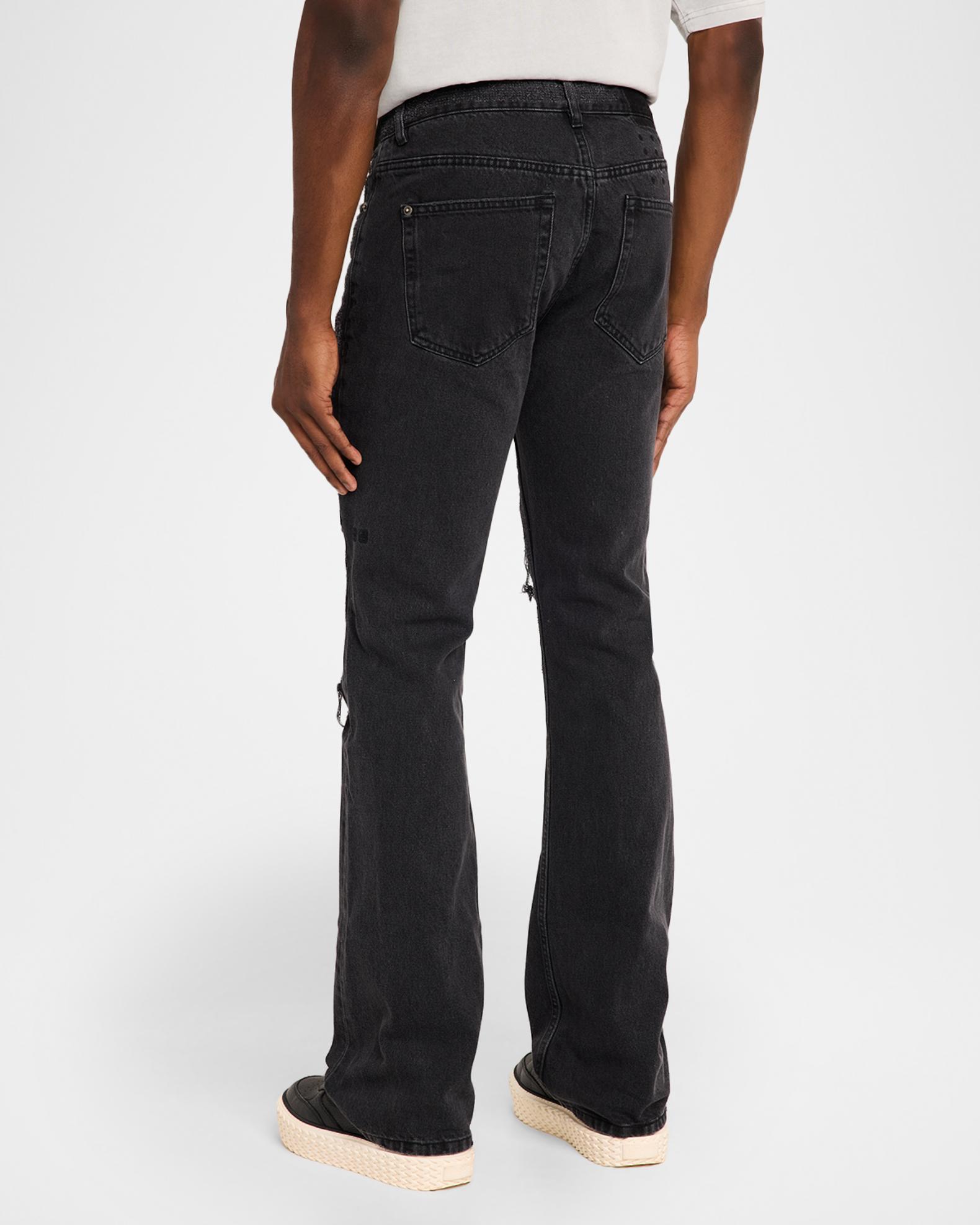 Ksubi Men's Bronko Asher Trashed Distressed Bootcut Jeans | Neiman