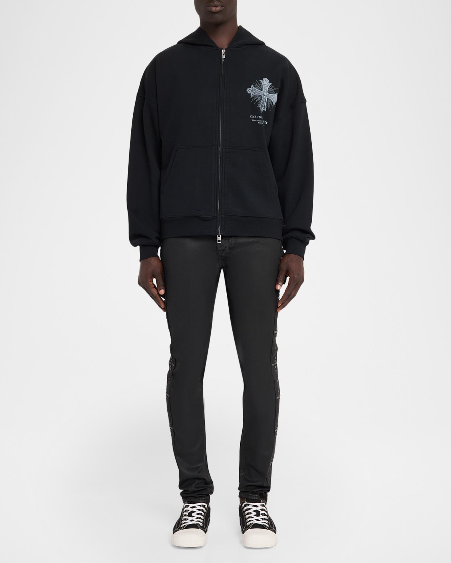 Ksubi Men's False Idols Ekcess Full-Zip Fleece Hoodie | Neiman Marcus