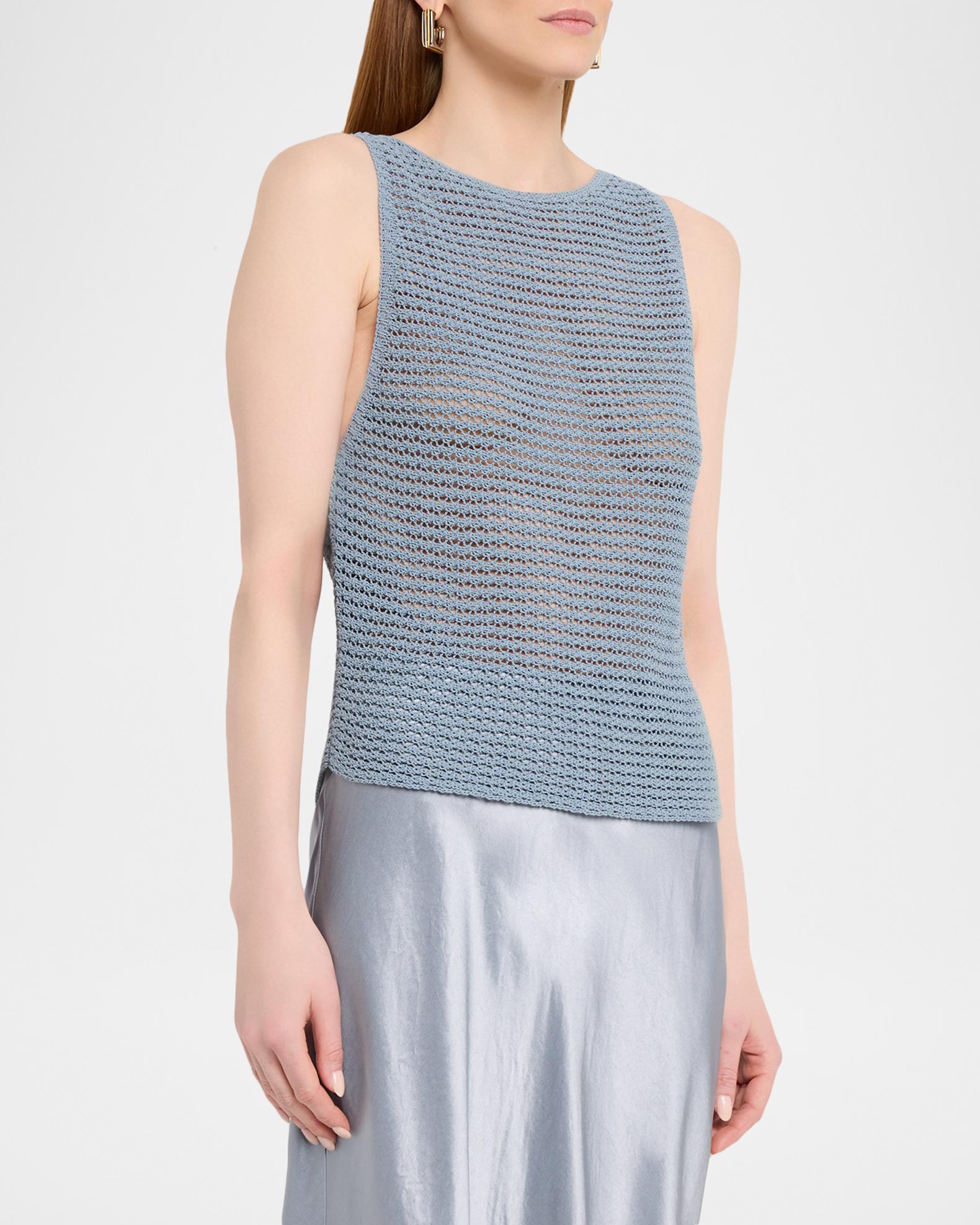 Vince Open-Work Tank Top | Neiman Marcus
