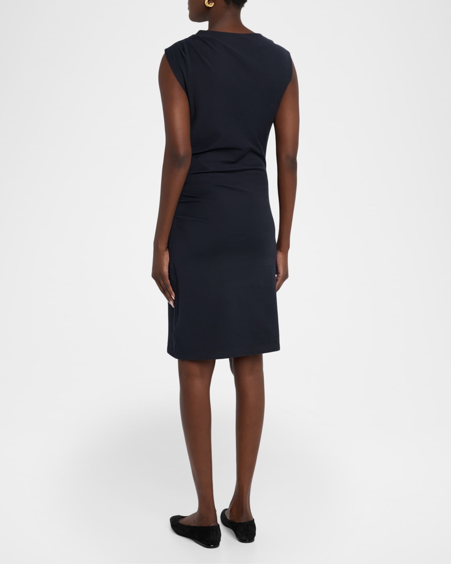 princess polly baby blue dress Vince Black Linen Blend Midi Dress 4