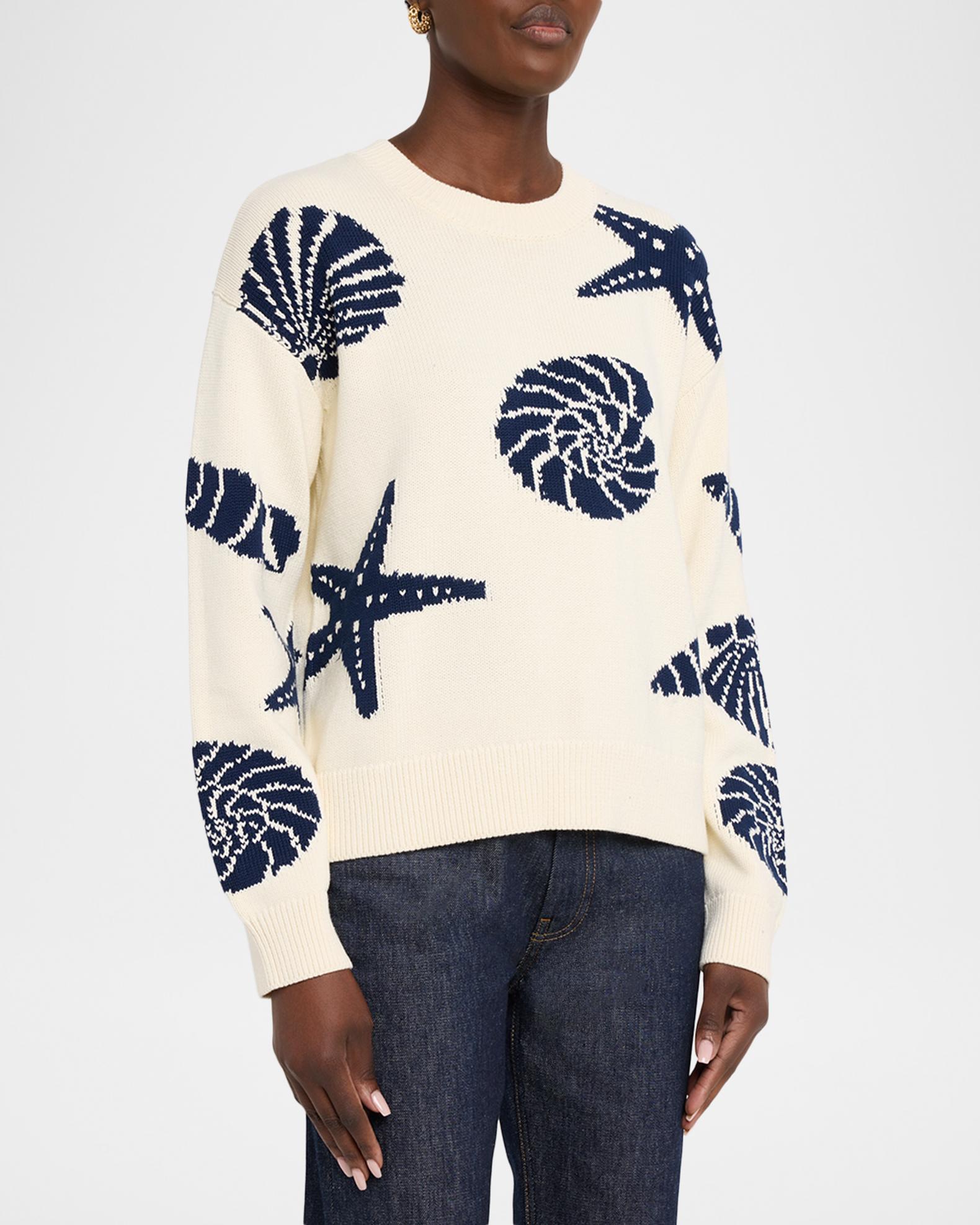 Rails Zoey Seashell Crewneck Sweater | Neiman Marcus