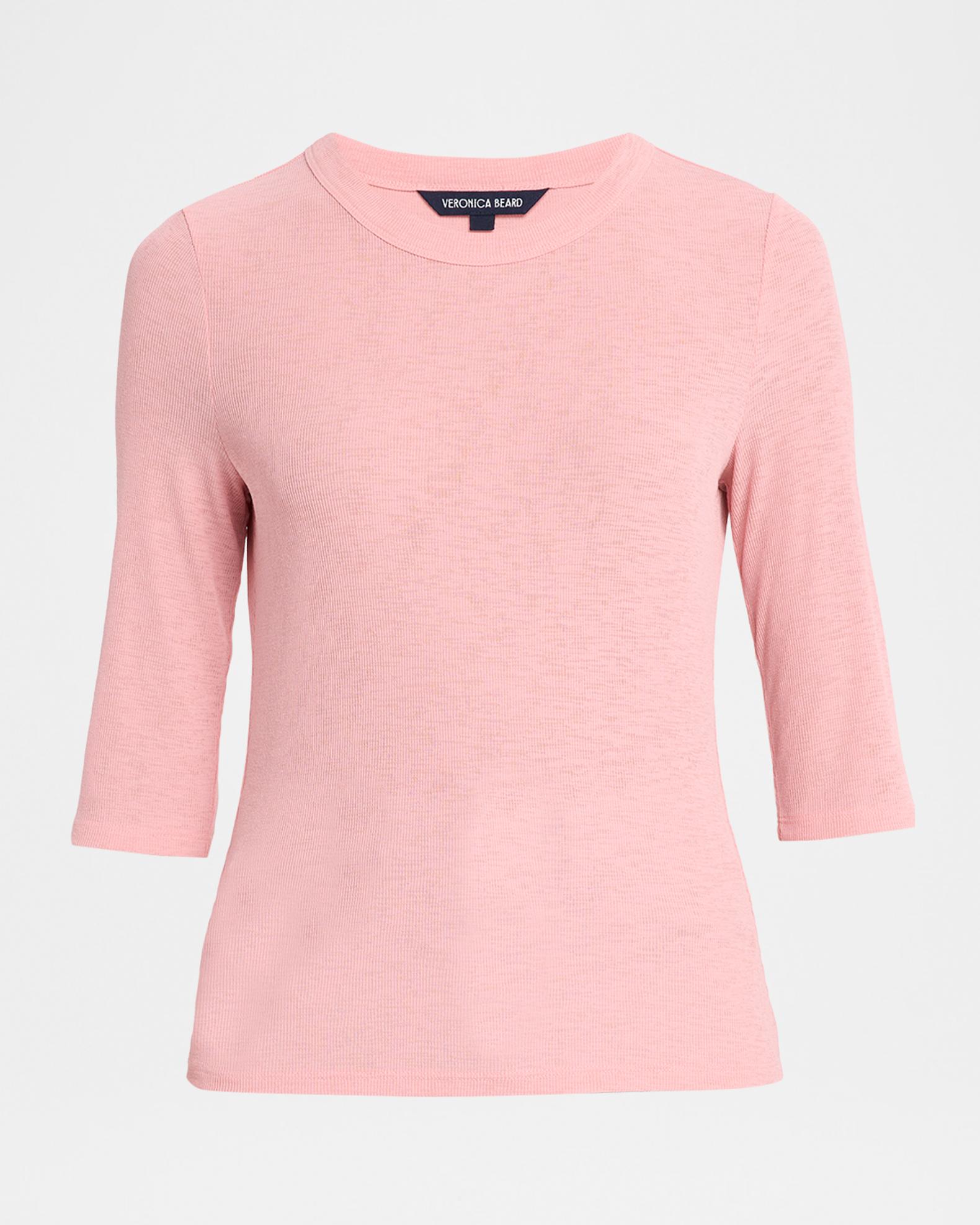 Veronica Beard Auclair Rib-Knit Tee | Neiman Marcus