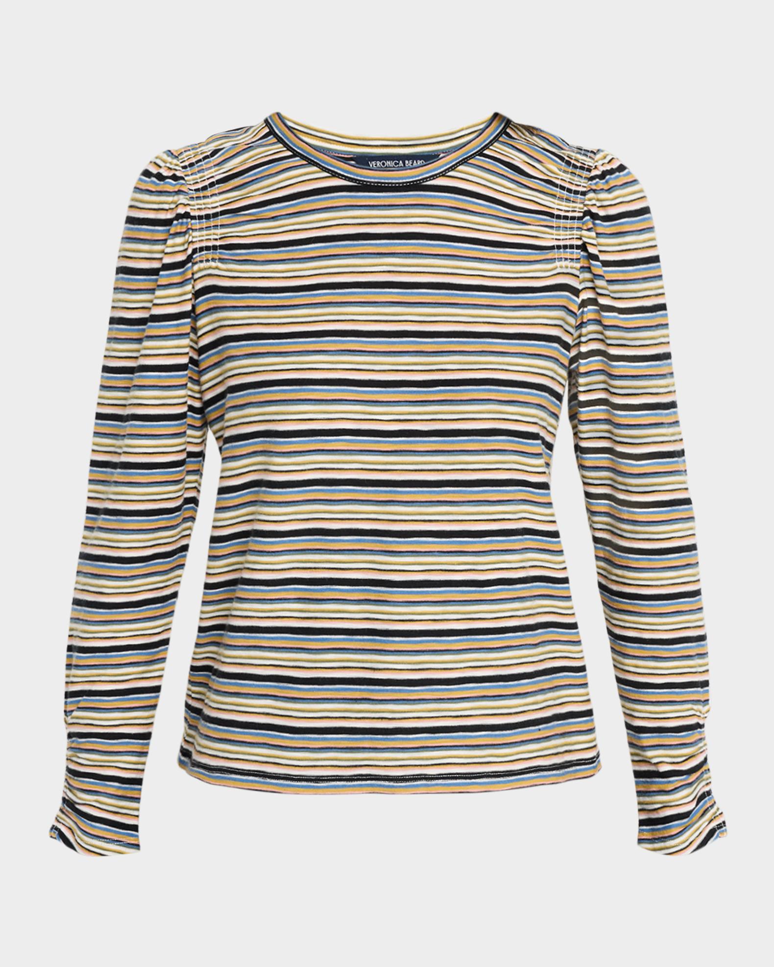 Veronica Beard Bouvet Shirred Long-Sleeve Tee | Neiman Marcus