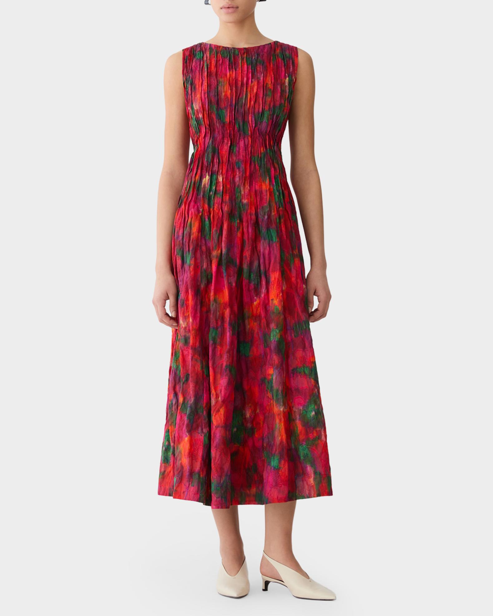 red plain dress design Ara 999dec24sale neck and V Short Size:S Orchid 2026 Mother of