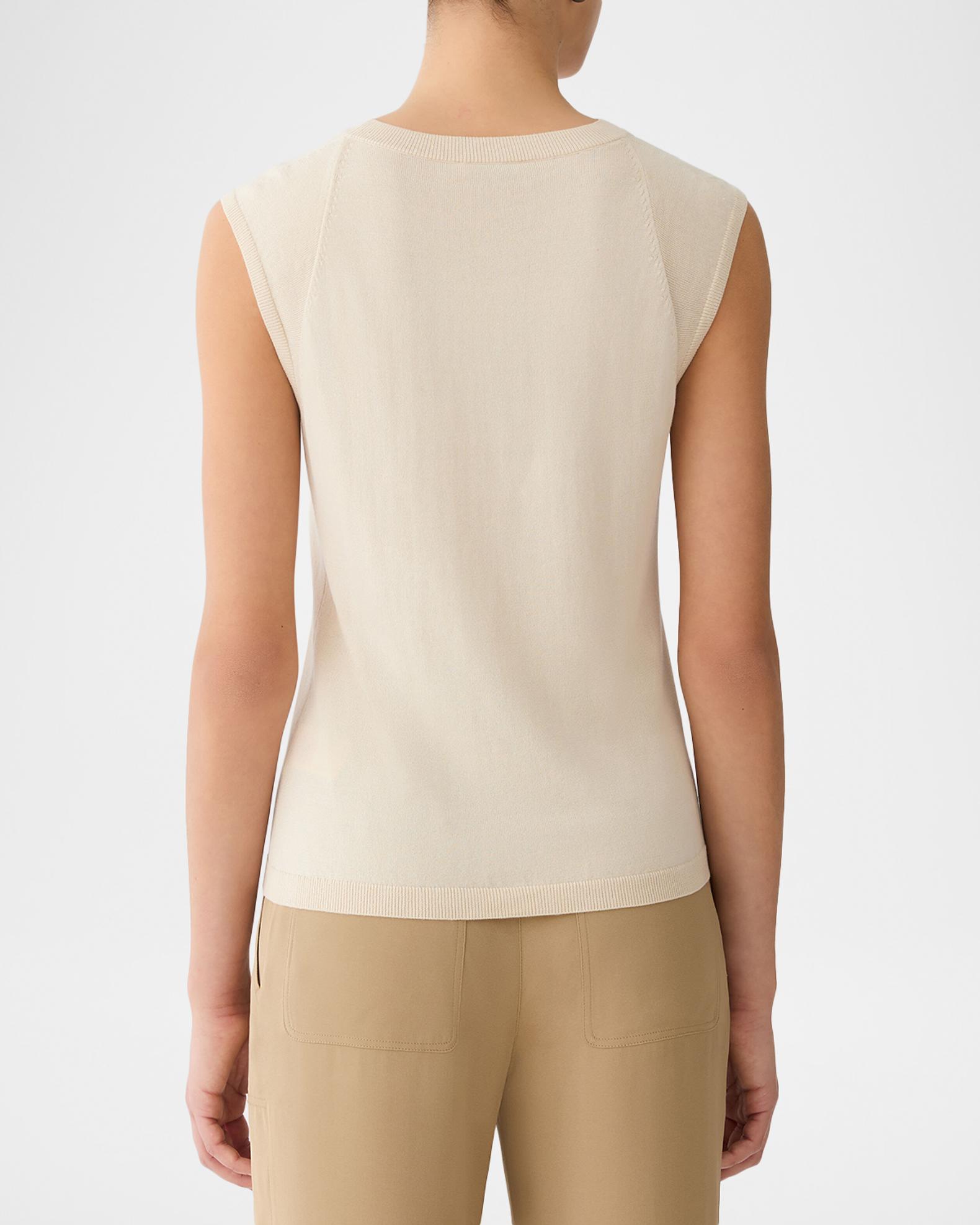 Lafayette 148 New York Crewneck Cotton-Silk Shell | Neiman Marcus