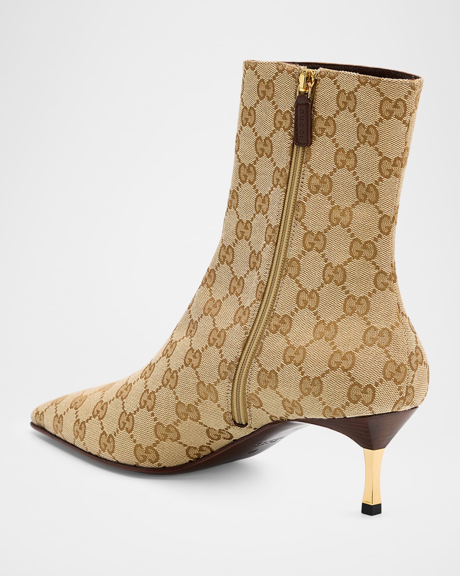 Gucci 55mm GG Canvas Ankle Boots | Neiman Marcus