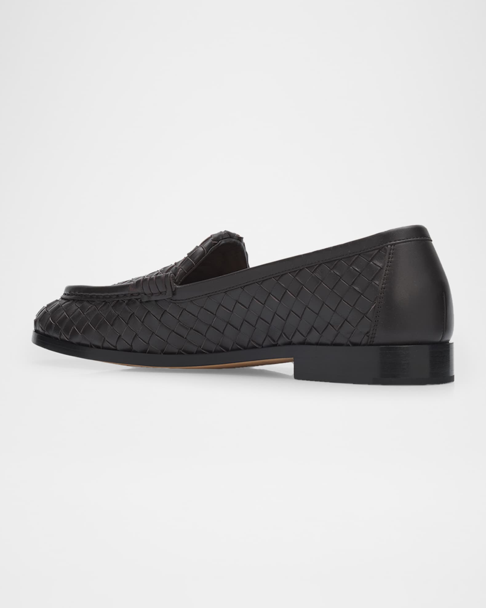 Bottega Veneta Silenzio Intrecciato Leather Loafers | Neiman Marcus