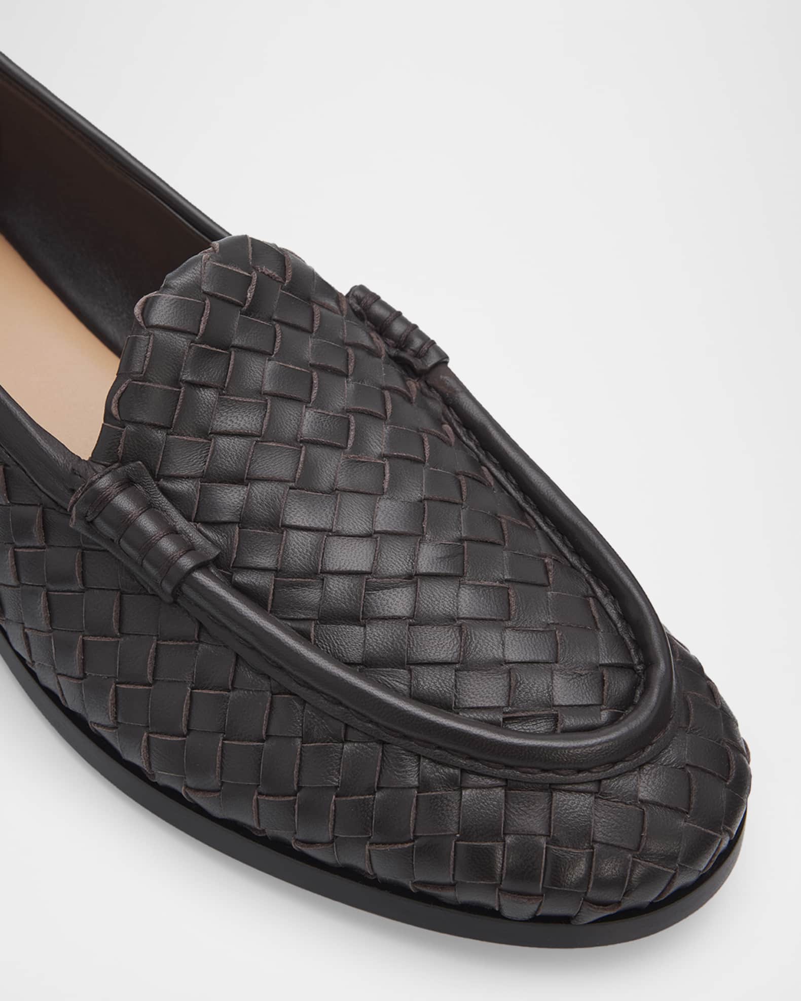靴 BOTTEGA VENETA Intrecciato Loafers 35.5 Bottega Veneta Silenzio Intrecciato Leather Loafers | Neiman Marcus