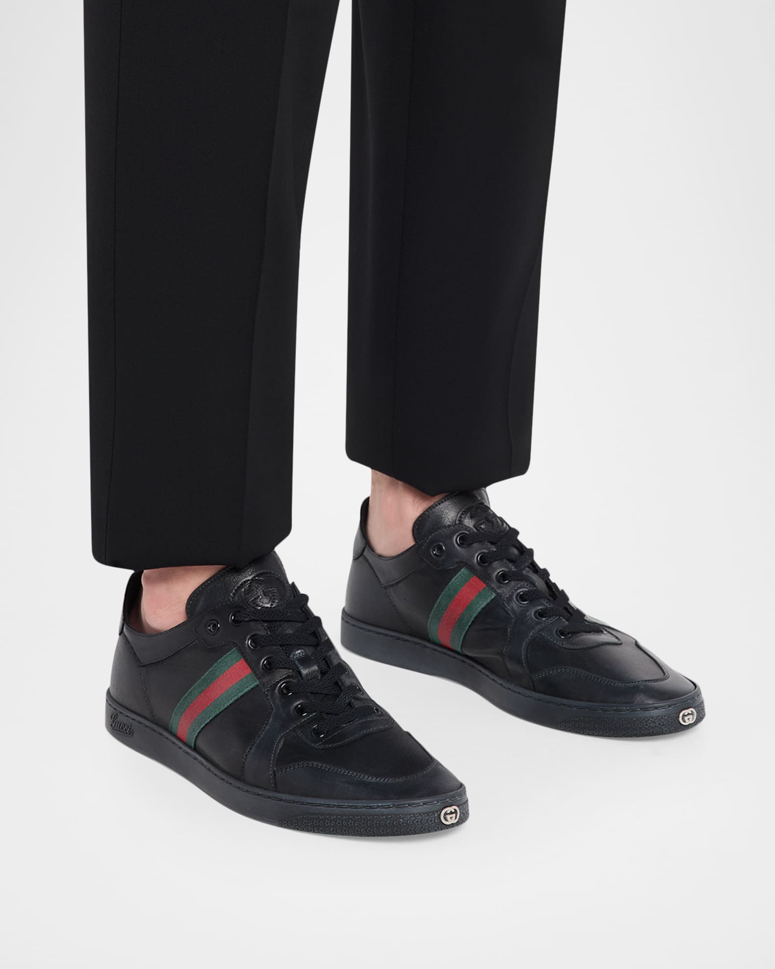 GUCCI　ドミノ　グッチ Gucci Men's Coda Leather Low-Top Sneakers | Neiman Marcus