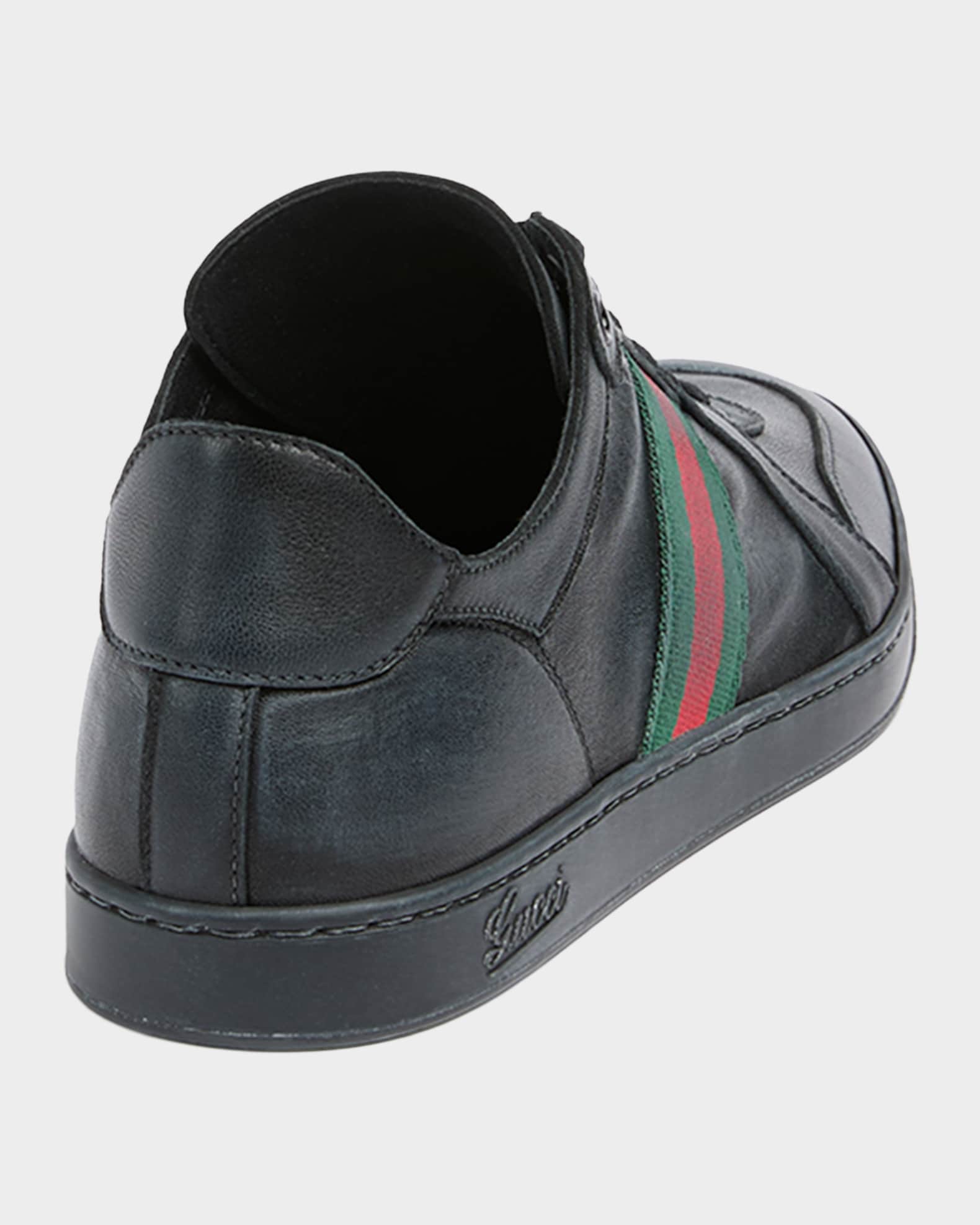 Gucci Men's Coda Leather Low-Top Sneakers | Neiman Marcus