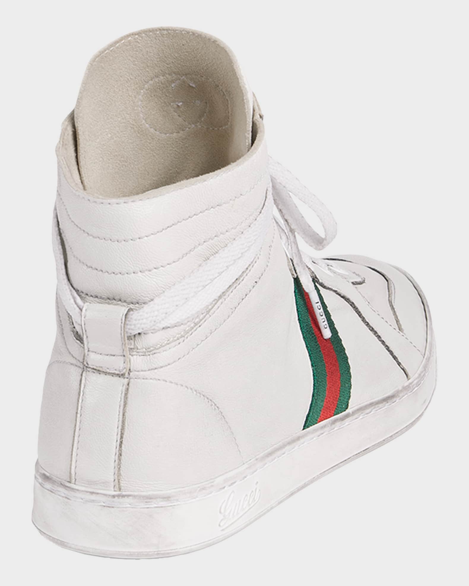 Gucci Men's Coda Leather High-Top Sneakers | Neiman Marcus